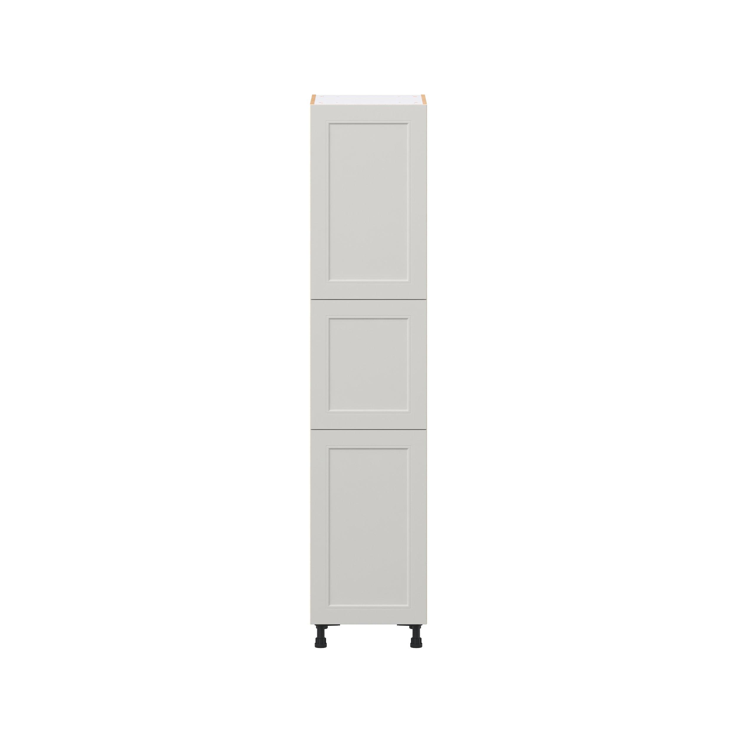 Lenox 18 in. Painted Light Gray Pantry Cabinet with Inner Pull-Out Drawer