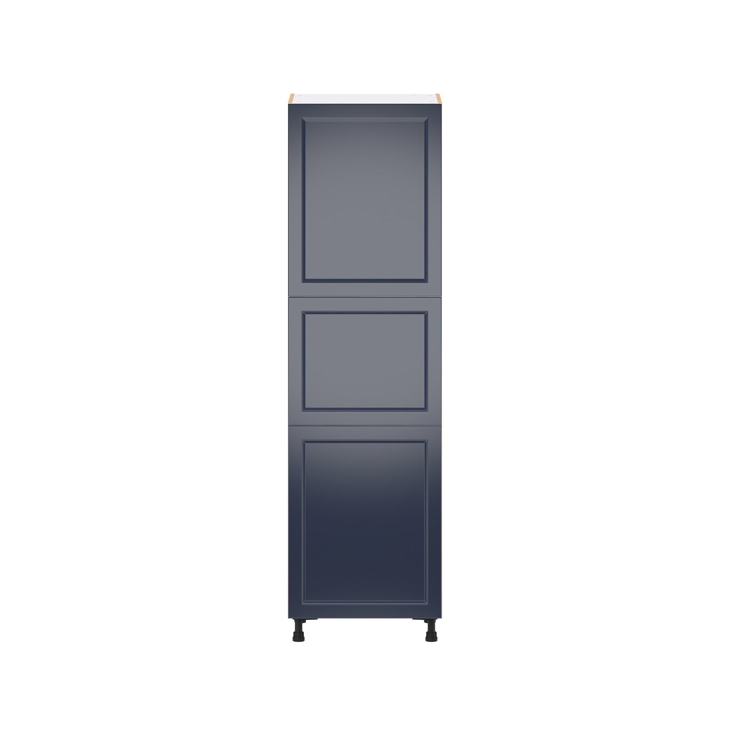 Peachtree 24 in. Painted Midnight Blue Pantry Cabinet with Inner Pull-Out Drawer