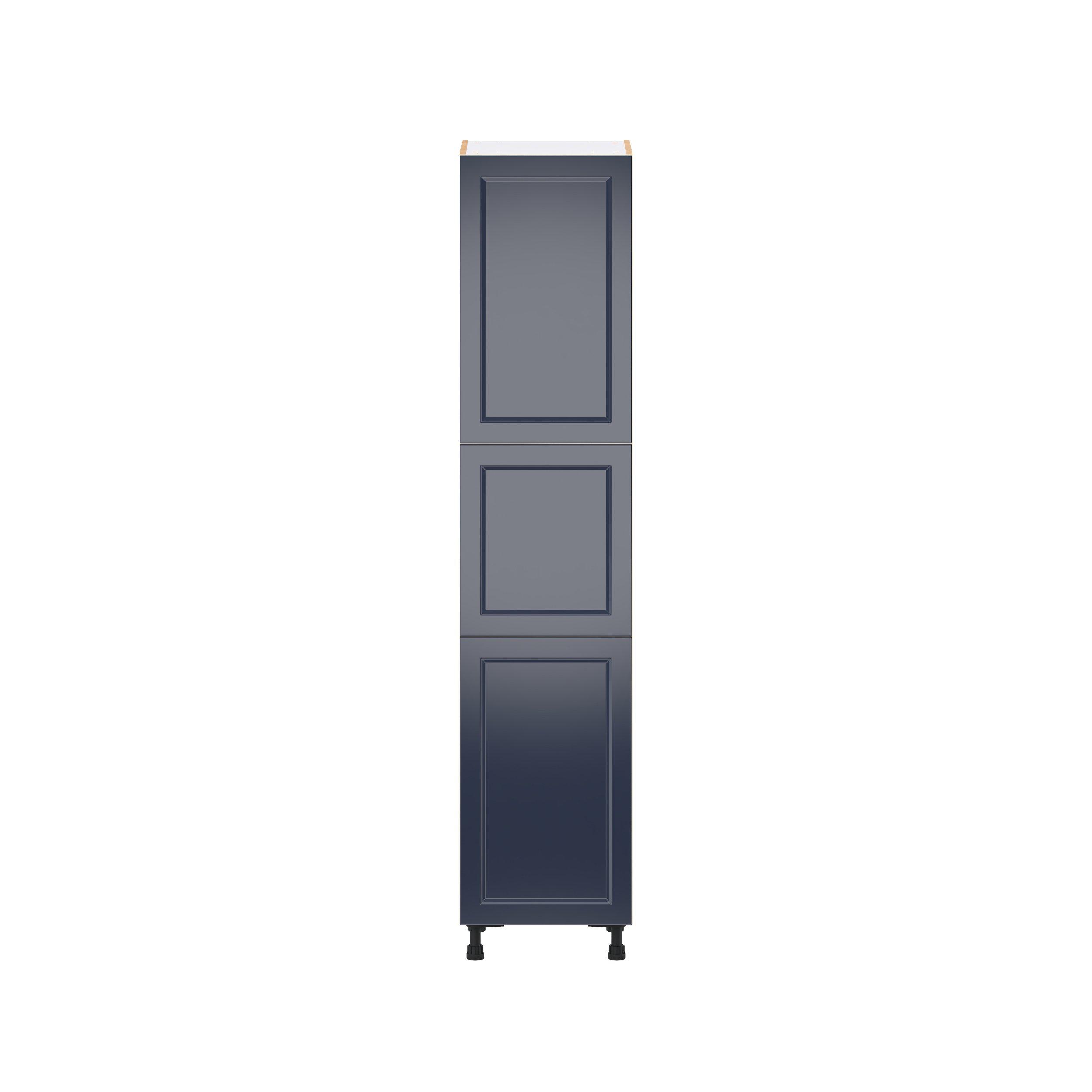 Peachtree 18 in. Painted Midnight Blue Pantry Cabinet with Inner Pull-Out Drawer