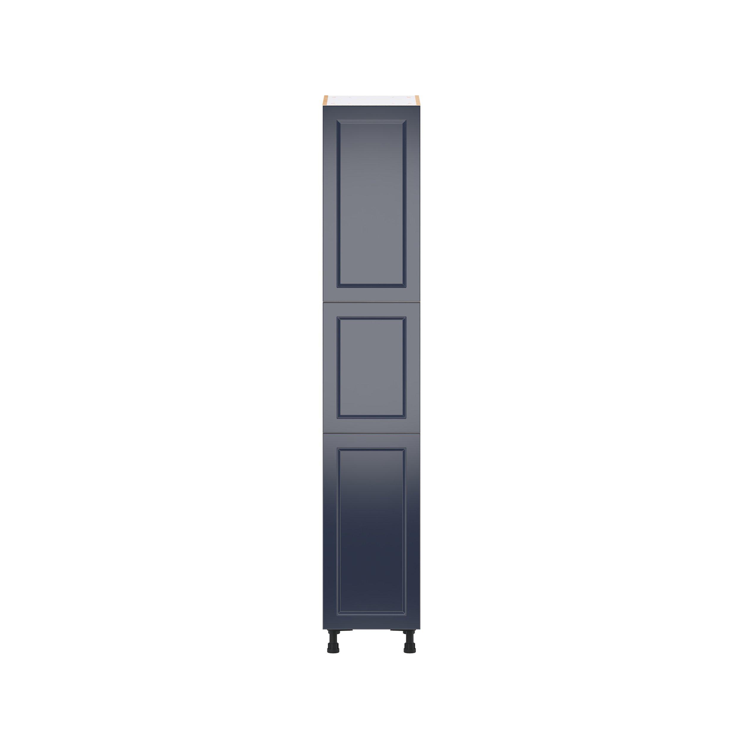 Peachtree 15 in. Painted Midnight Blue Pantry Cabinet with Inner Pull-Out Drawer