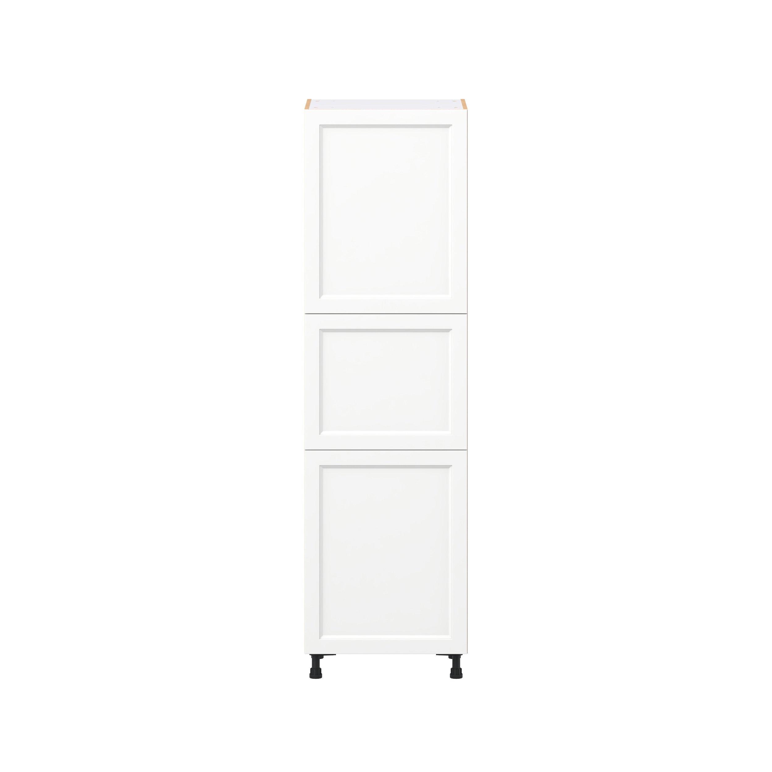 Peachtree 24 in. Painted Bright White Pantry Cabinet with Inner Pull-Out Drawer