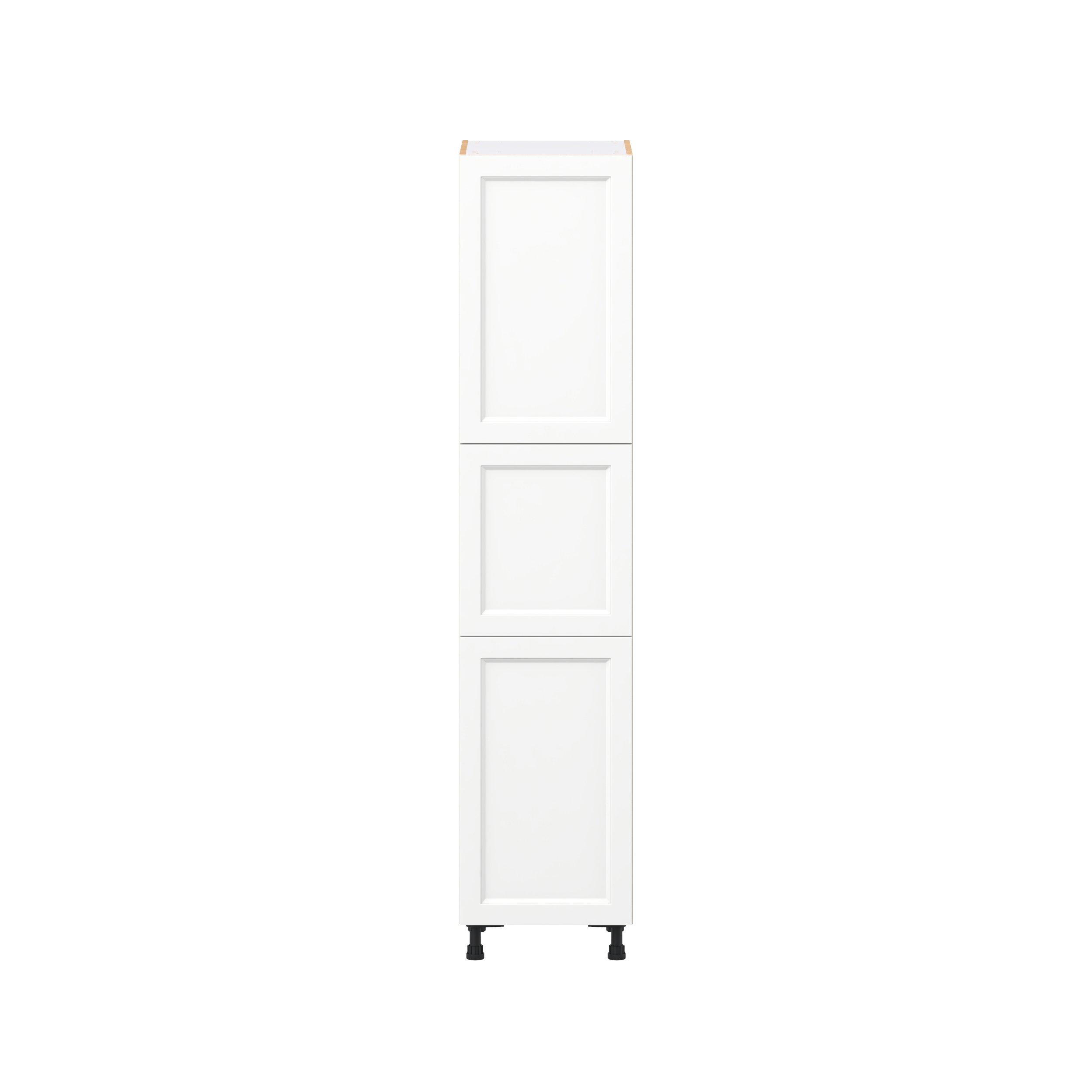 Peachtree 18 in. Painted Bright White Pantry Cabinet with Inner Pull-Out Drawer
