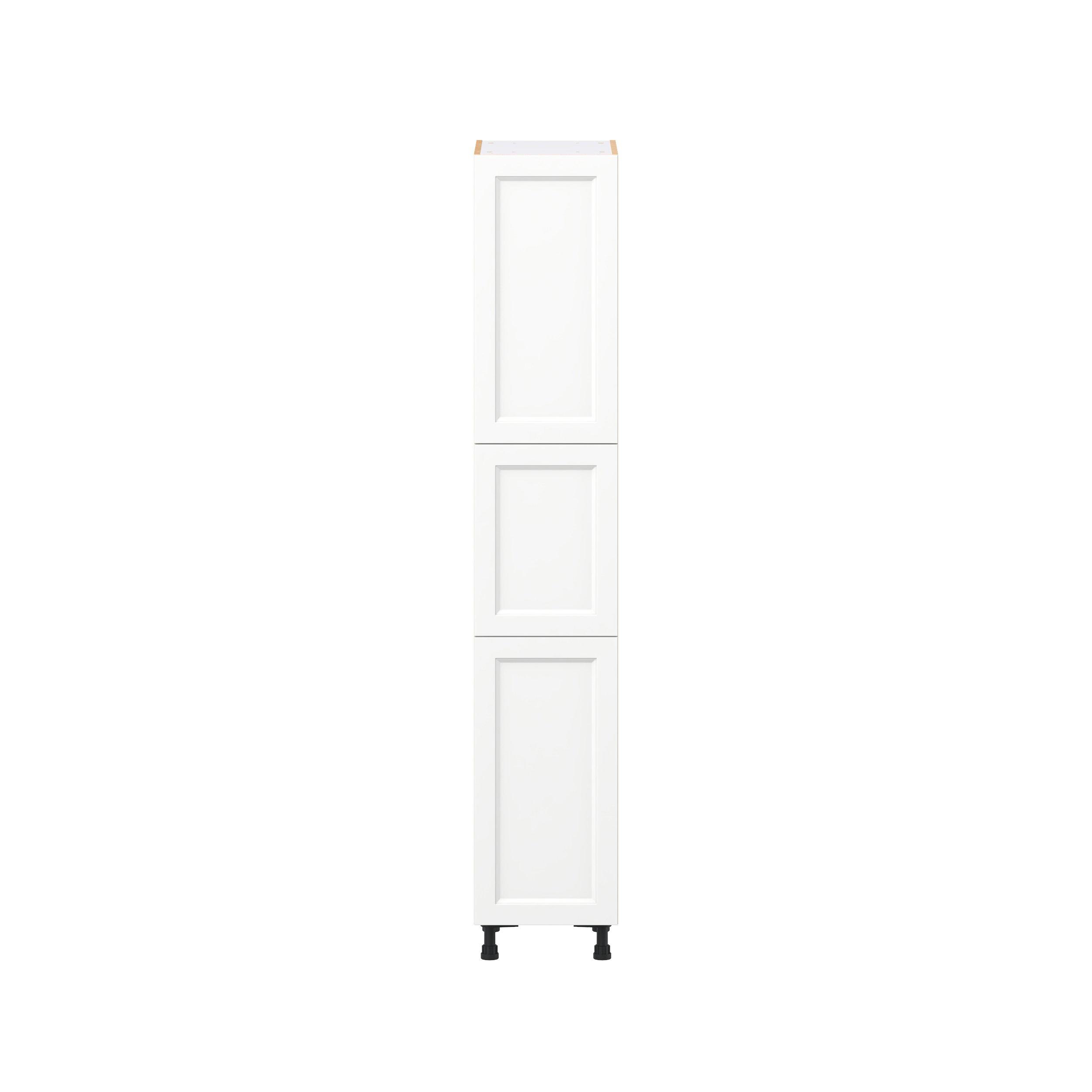 Peachtree 15 in. Painted Bright White Pantry Cabinet with Inner Pull-Out Drawer