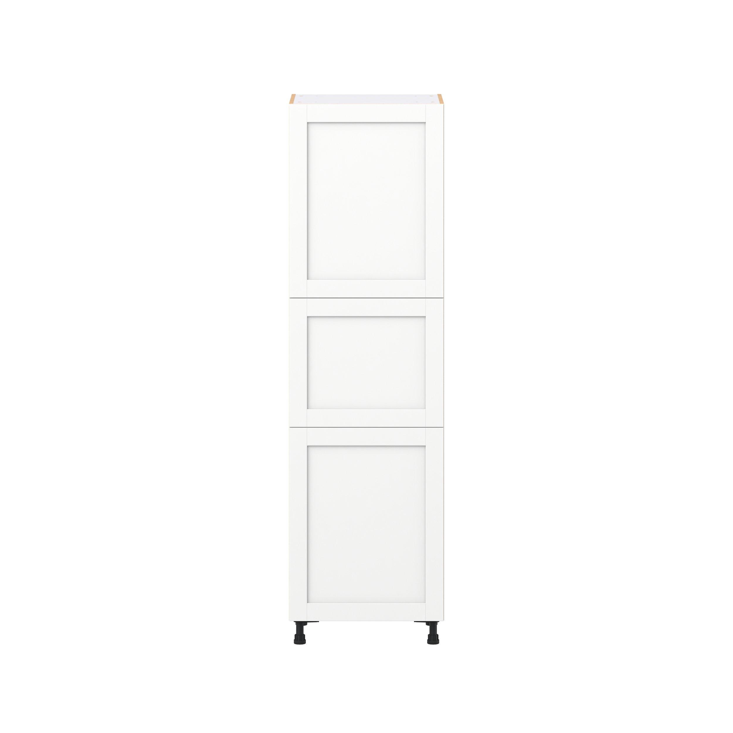 Summerhill 24 in. Bright White Pantry Cabinet with Inner Pull-Out Drawer