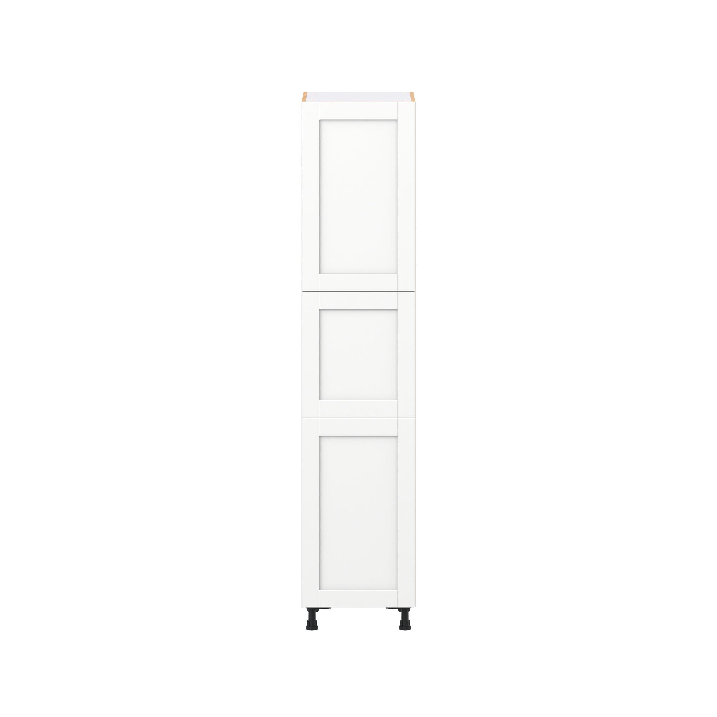 Summerhill 18 in. Bright White Pantry Cabinet with Inner Pull-Out Drawer