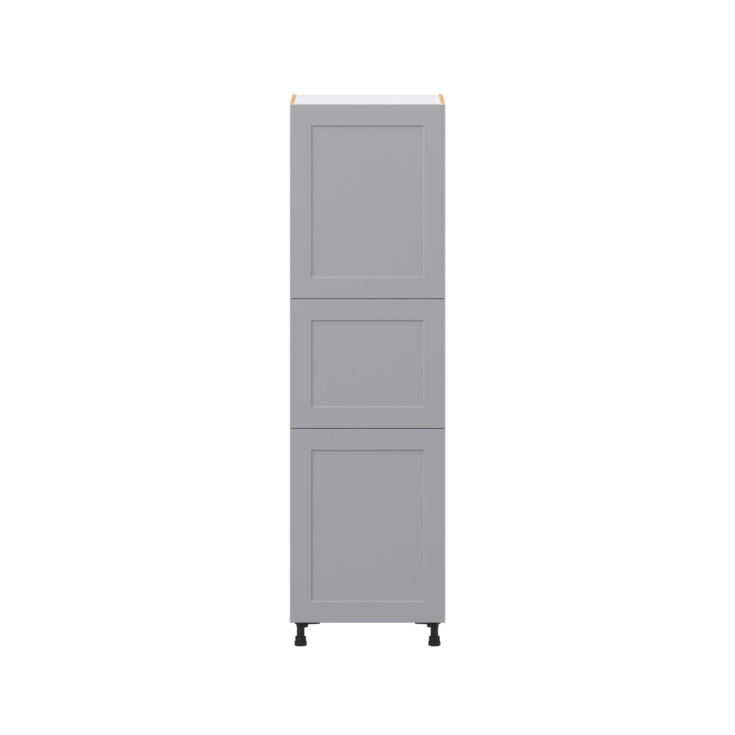 Candler 24 in. Painted Slate Gray Pantry Cabinet with Inner Pull-Out Drawer