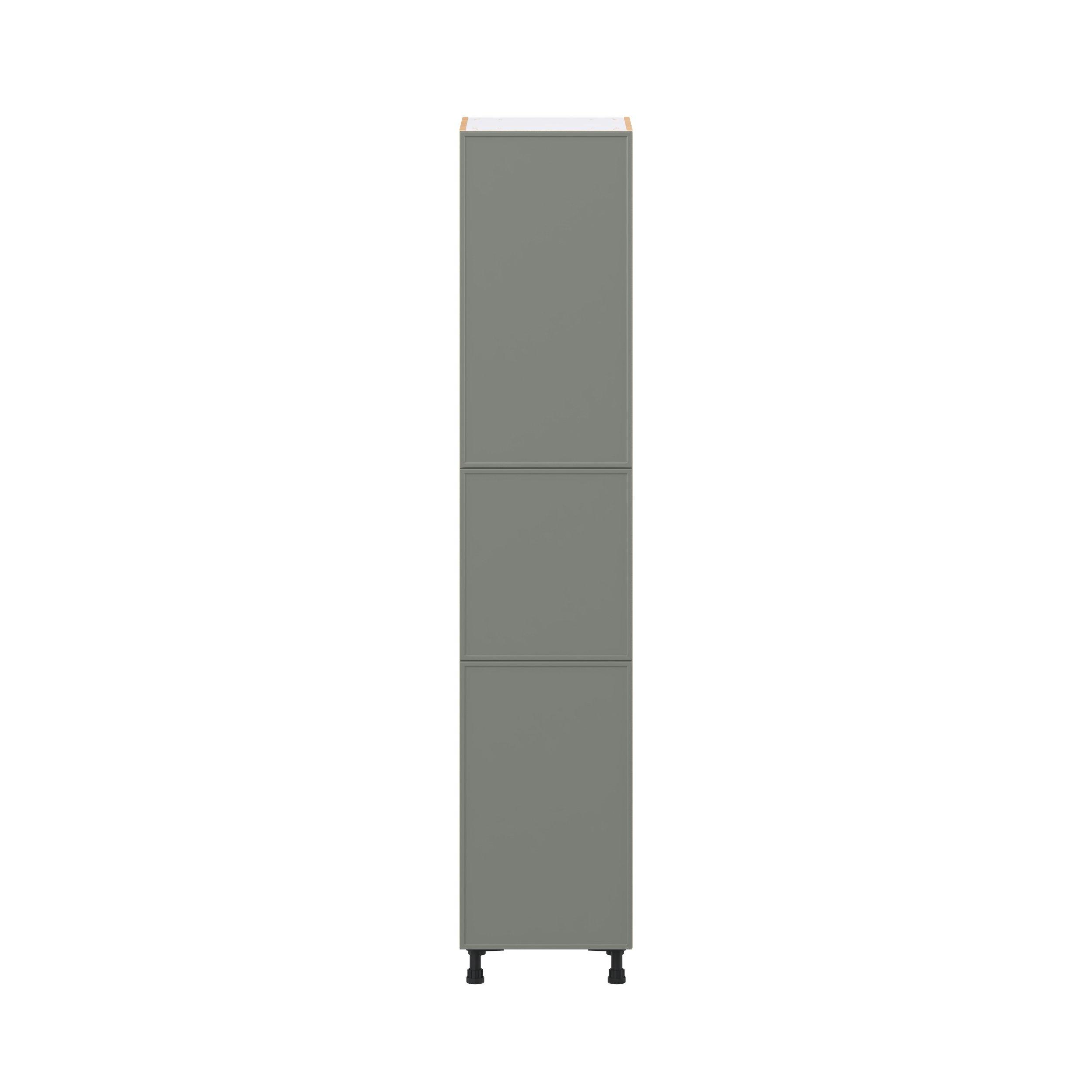 Linden 18 in. Painted Moss Green Pantry Cabinet with Inner Pull-Out Drawer