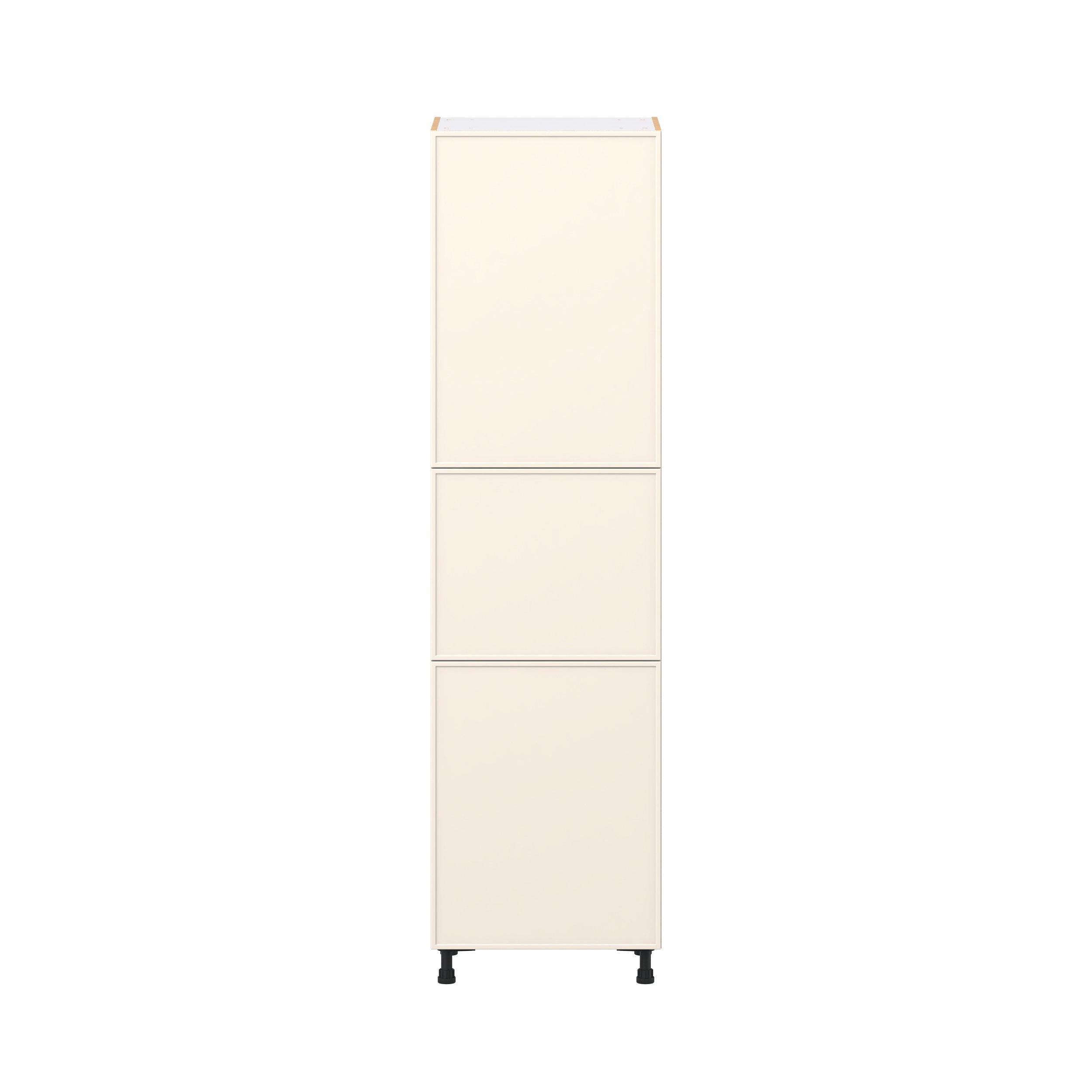 Linden 24 in. Painted Washed Linen Pantry Cabinet with Inner Pull-Out Drawer