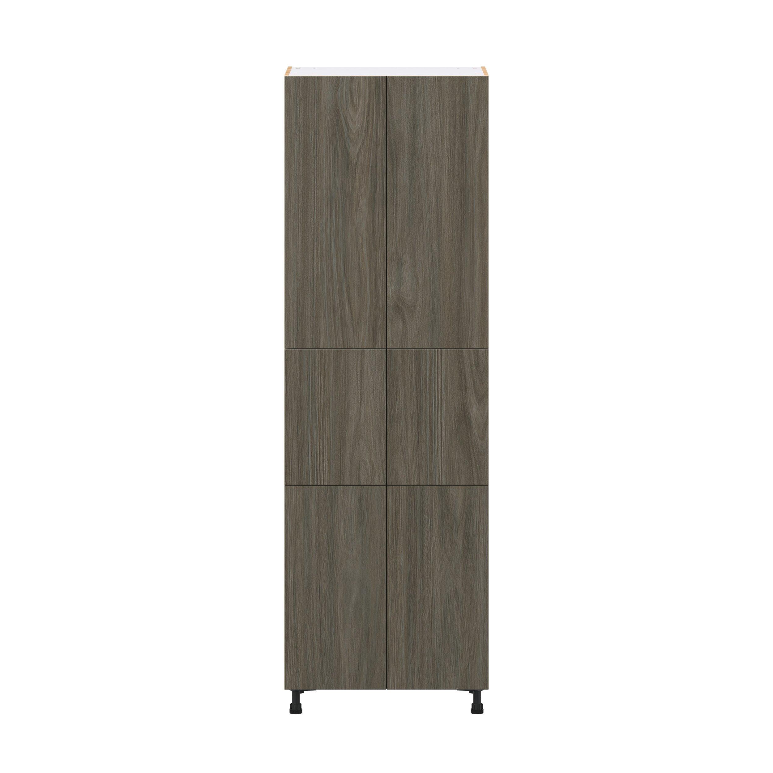 Glenwood 30 in. Burnt Walnut Pantry Cabinet with Inner Pull-Out Drawer