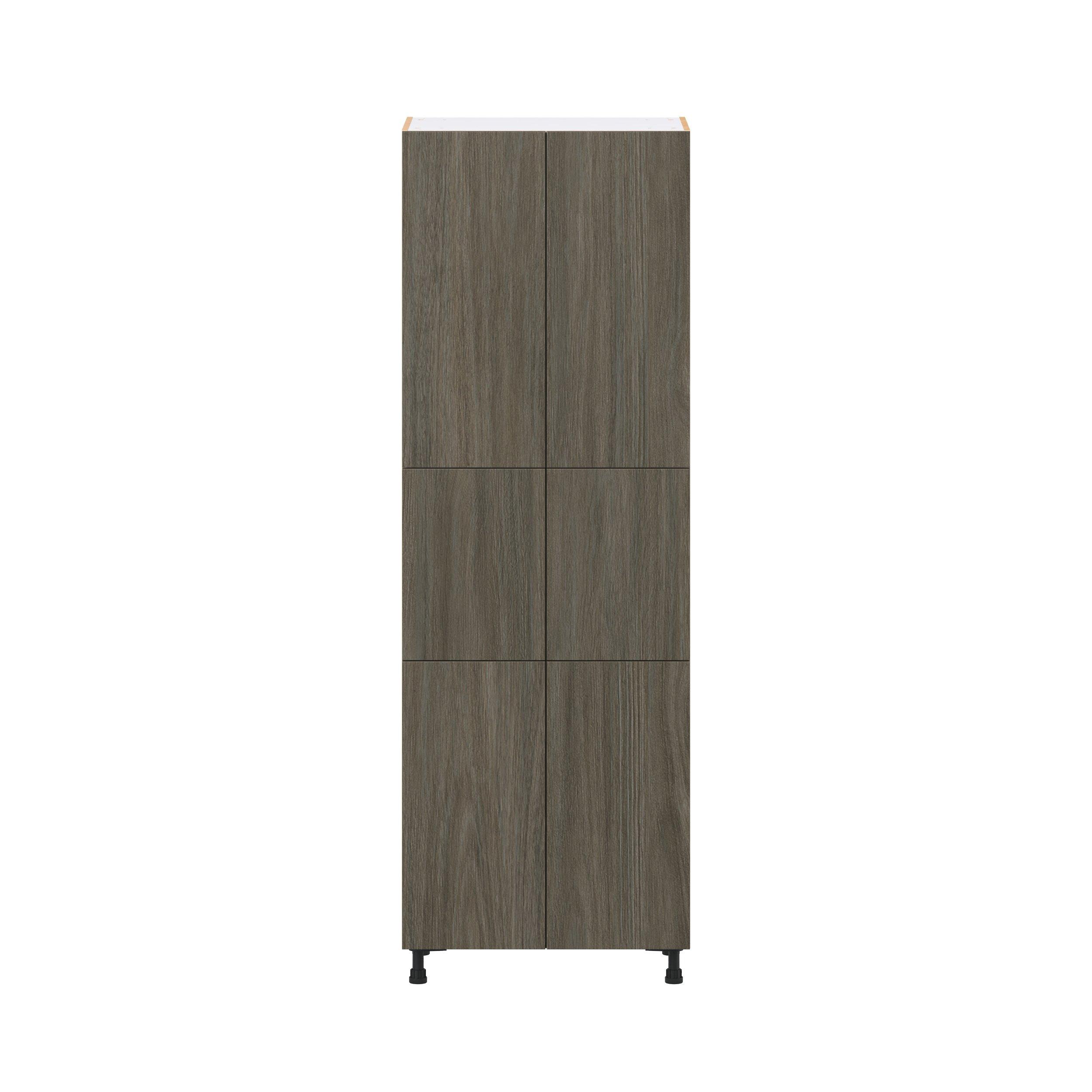 Glenwood 30 in. Burnt Walnut Pantry Cabinet with Inner Pull-Out Drawer