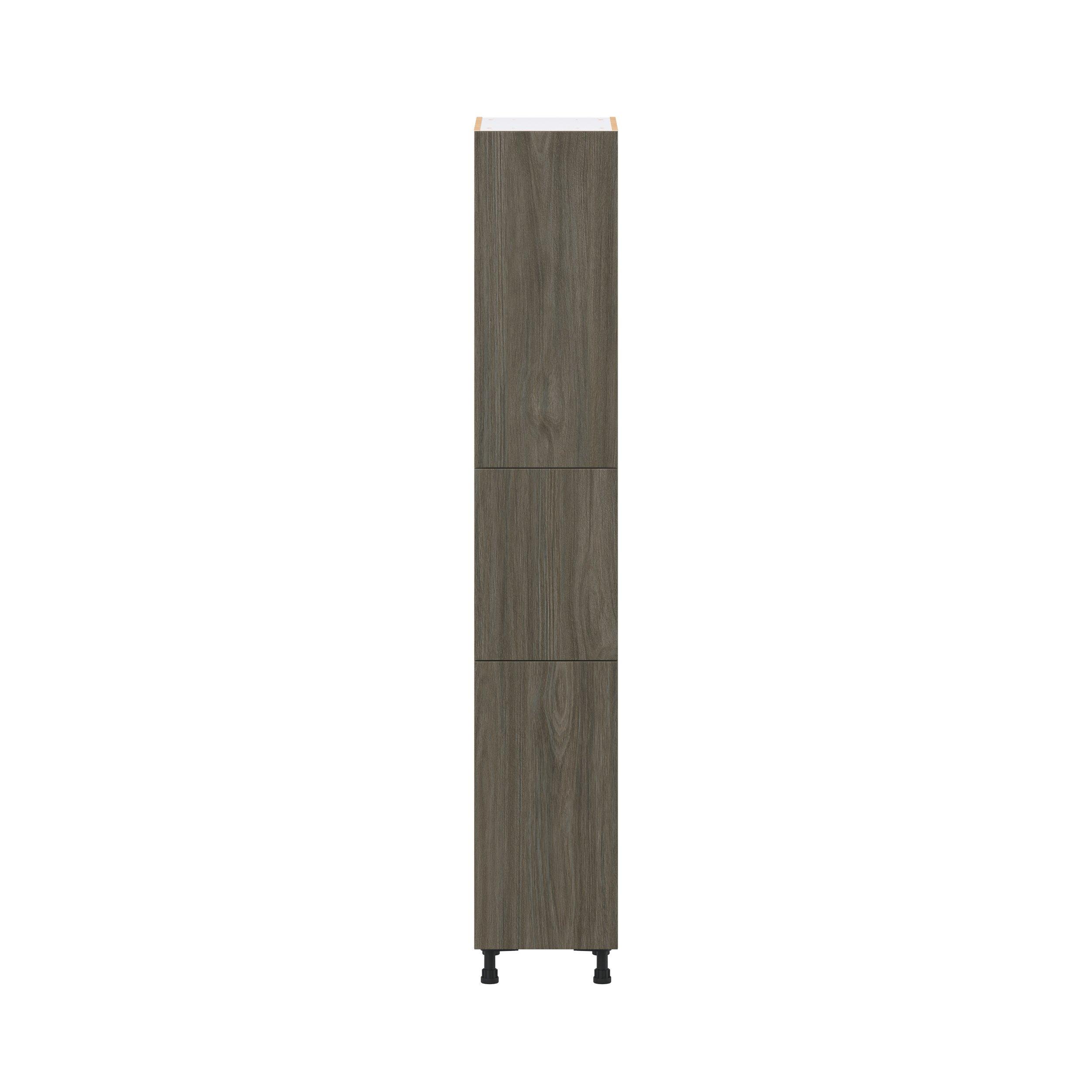 Glenwood 15 in. Burnt Walnut Pantry Cabinet with Inner Pull-Out Drawer