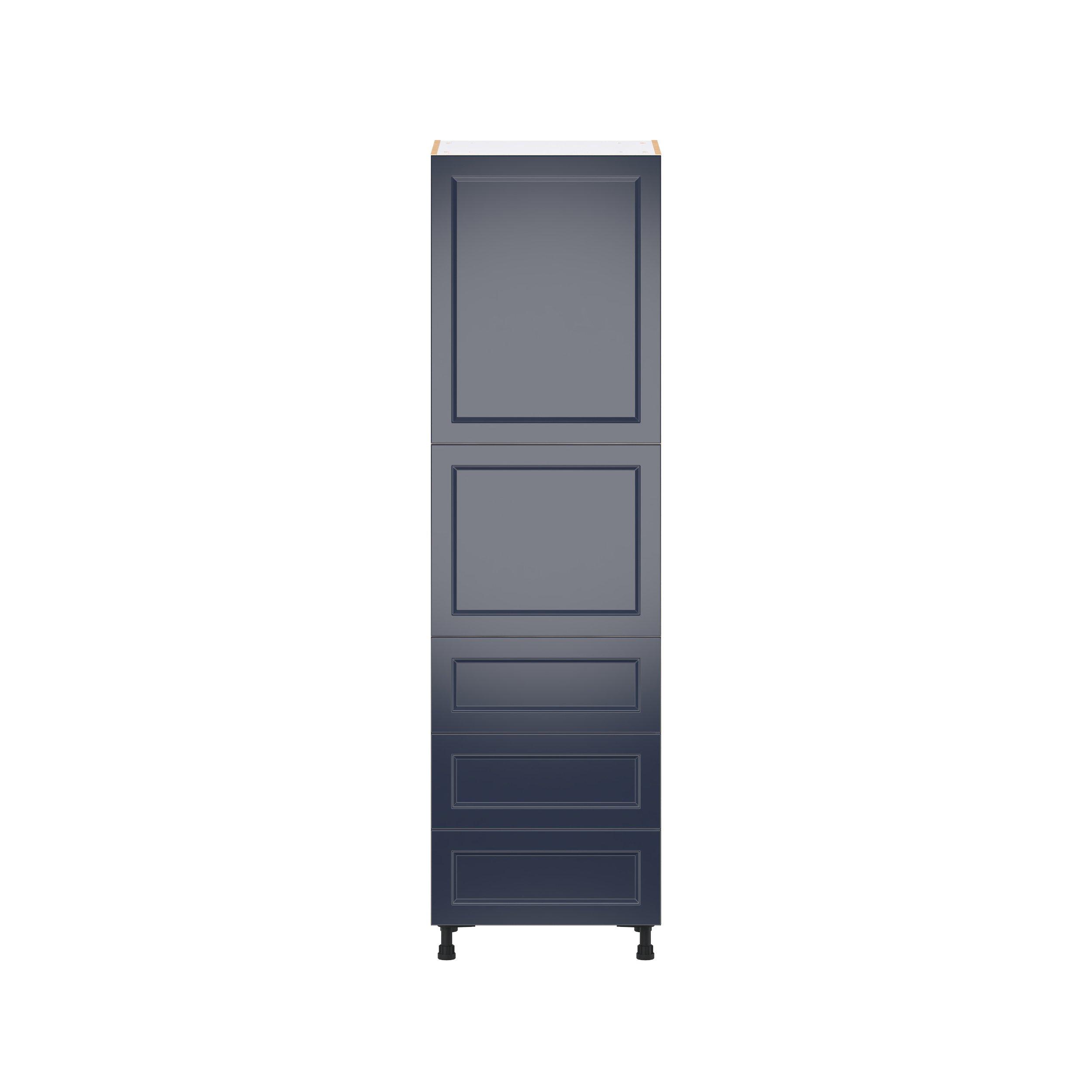 Peachtree 24 in. Painted Midnight Blue Door and Drawer Pantry Cabinet with Inner Pull-Out