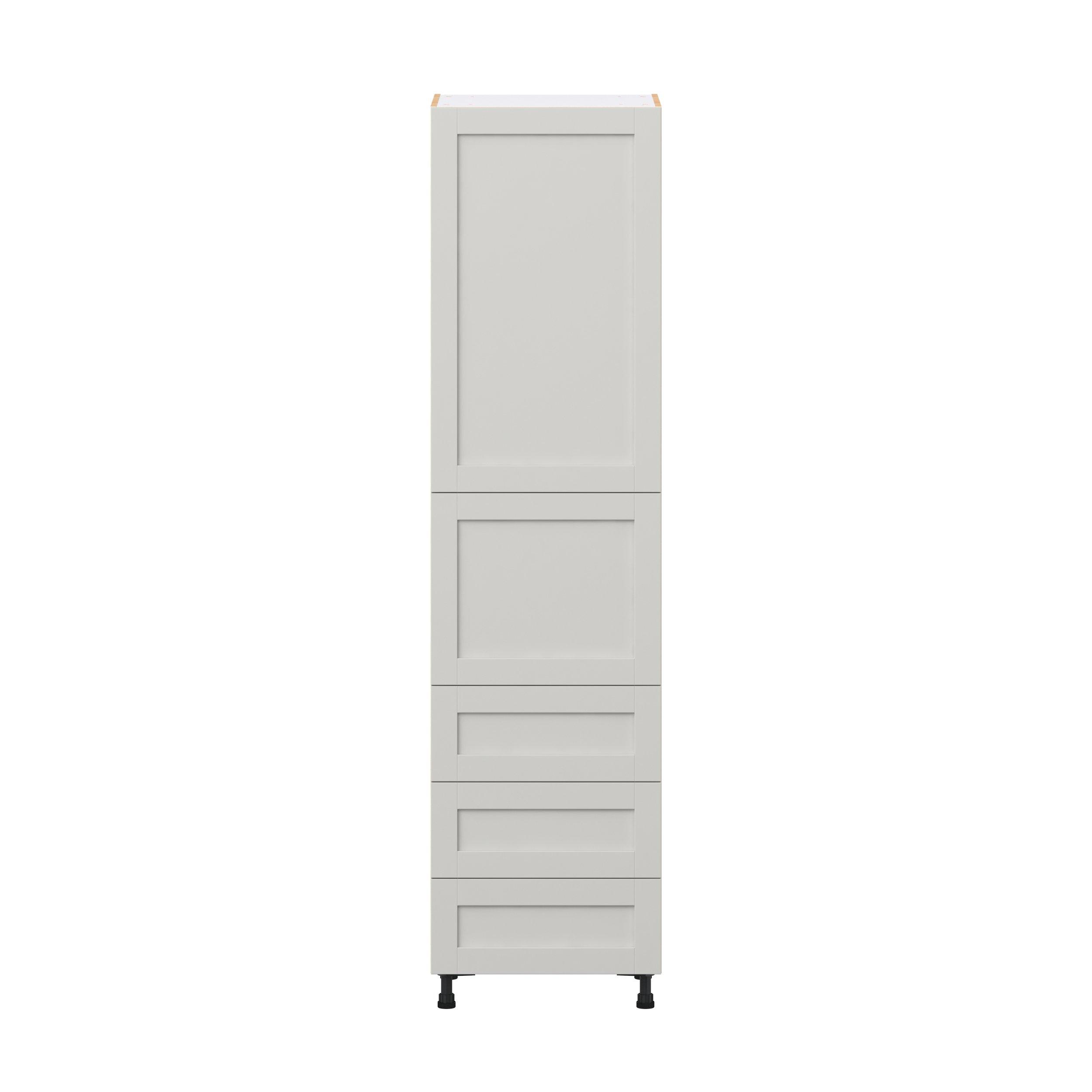 Summerhill 24 in. Light Gray Door and Drawer Pantry Cabinet with Inner Pull-Out