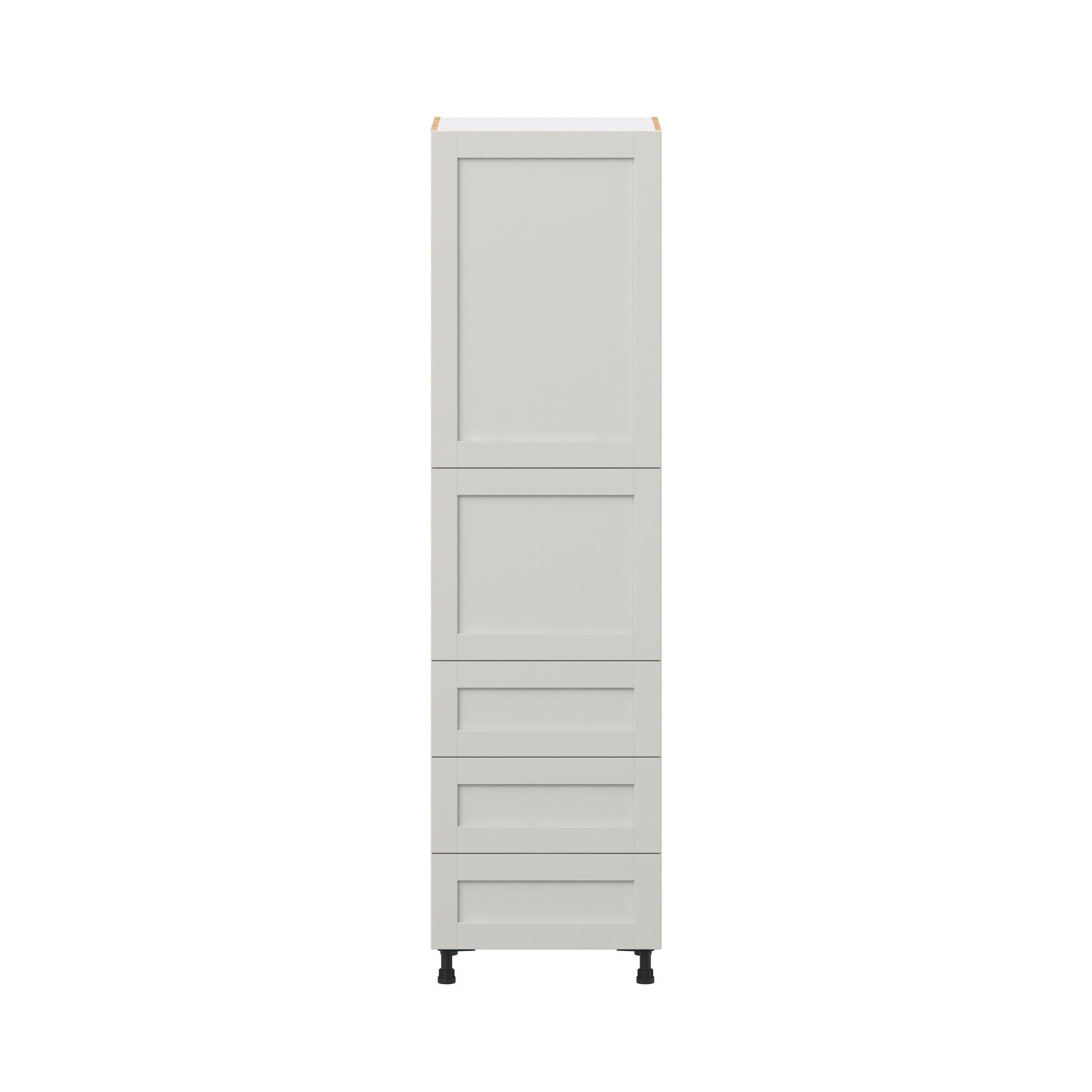 Summerhill 24 in. Light Gray Door and Drawer Pantry Cabinet with Inner Pull-Out