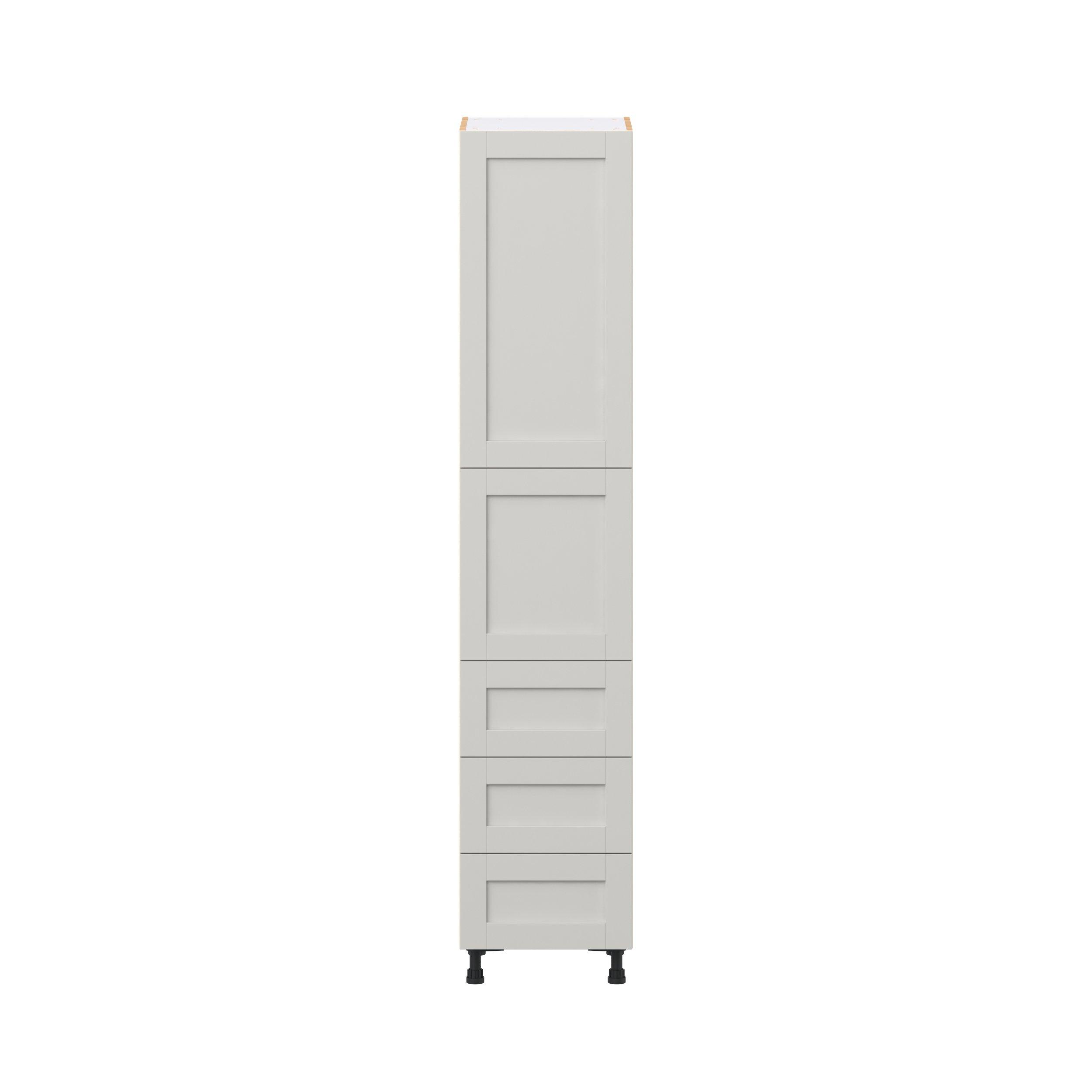 Summerhill 18 in. Light Gray Door and Drawer Pantry Cabinet with Inner Pull-Out