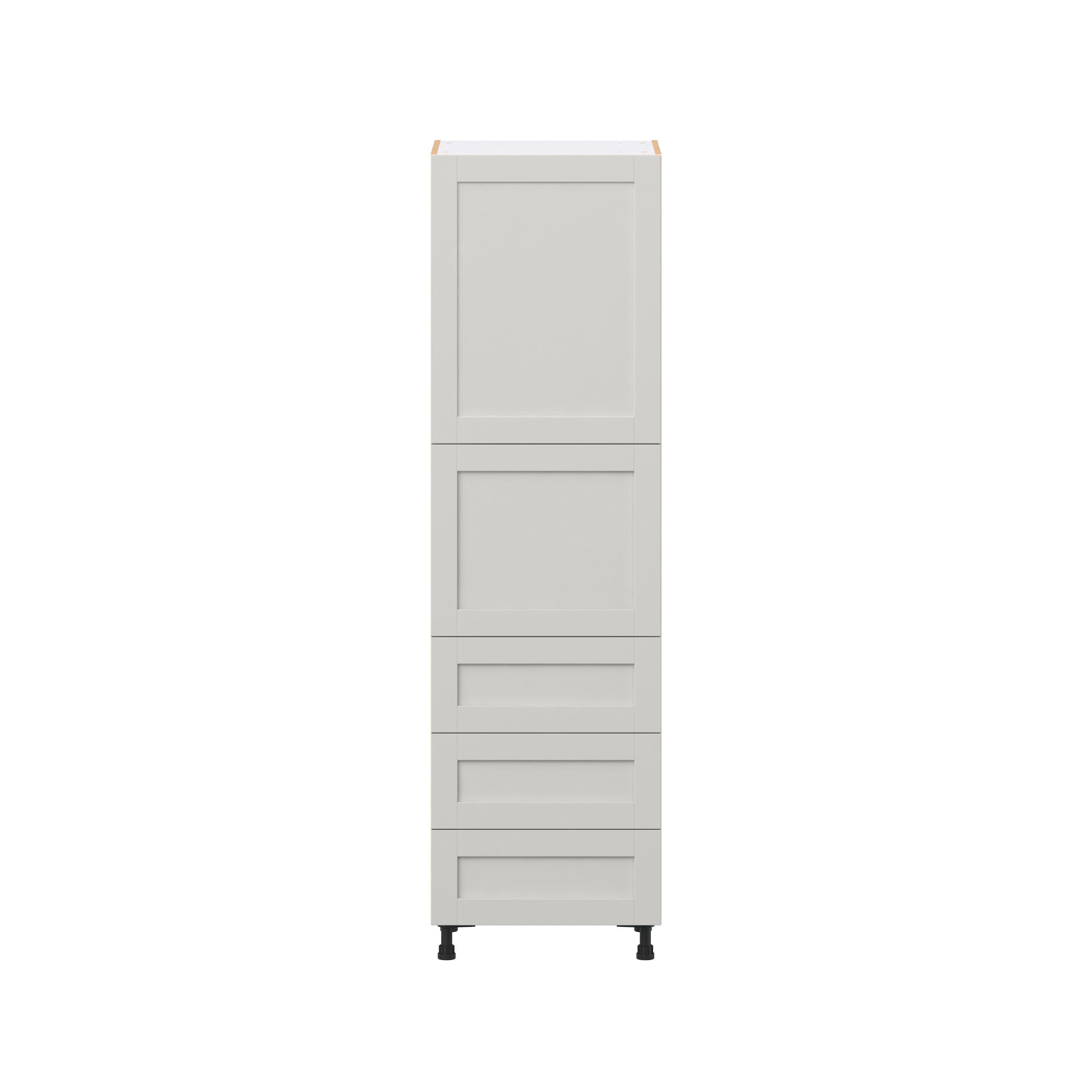 Summerhill 24 in. Light Gray Door and Drawer Pantry Cabinet with Inner Pull-Out