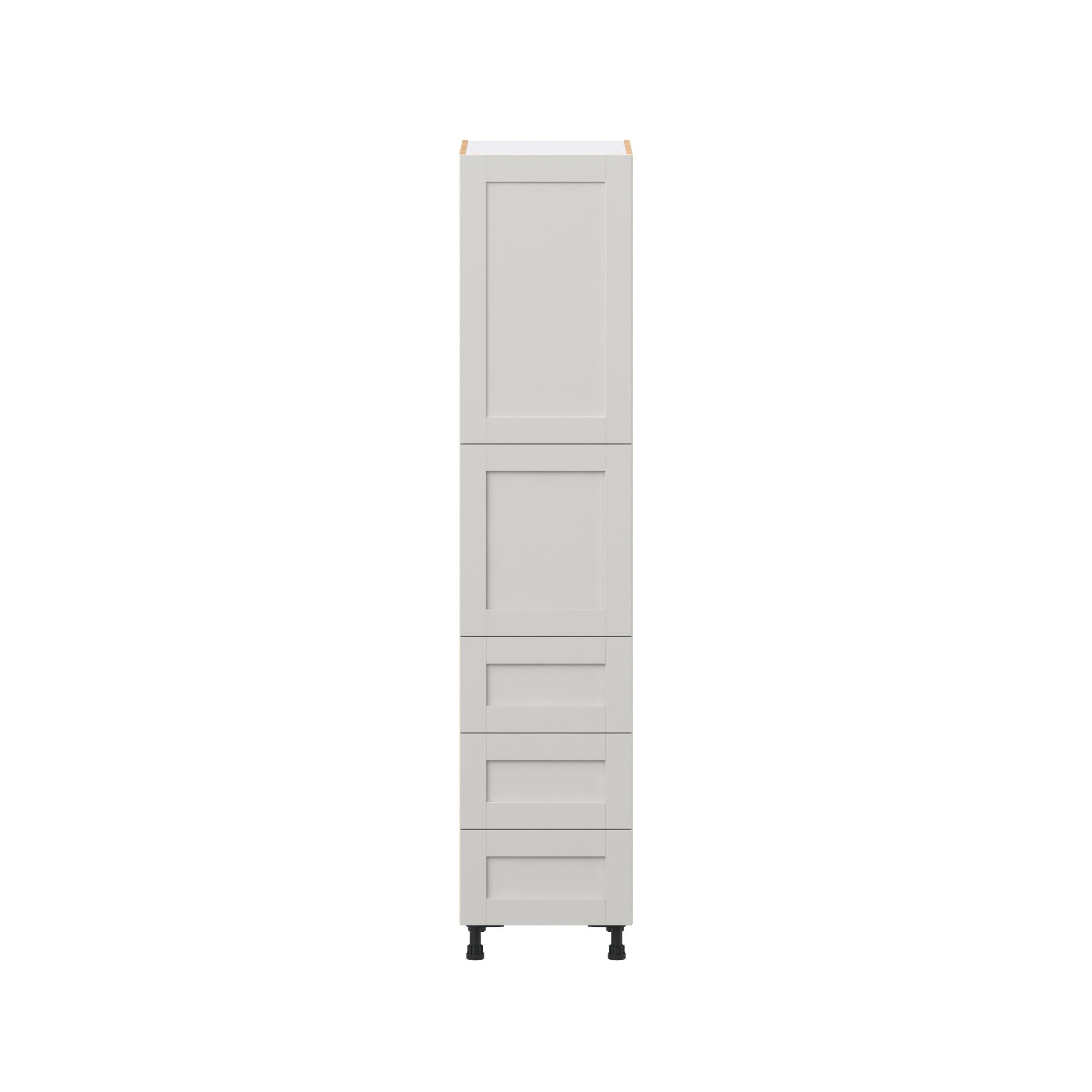 Summerhill 18 in. Light Gray Door and Drawer Pantry Cabinet with Inner Pull-Out