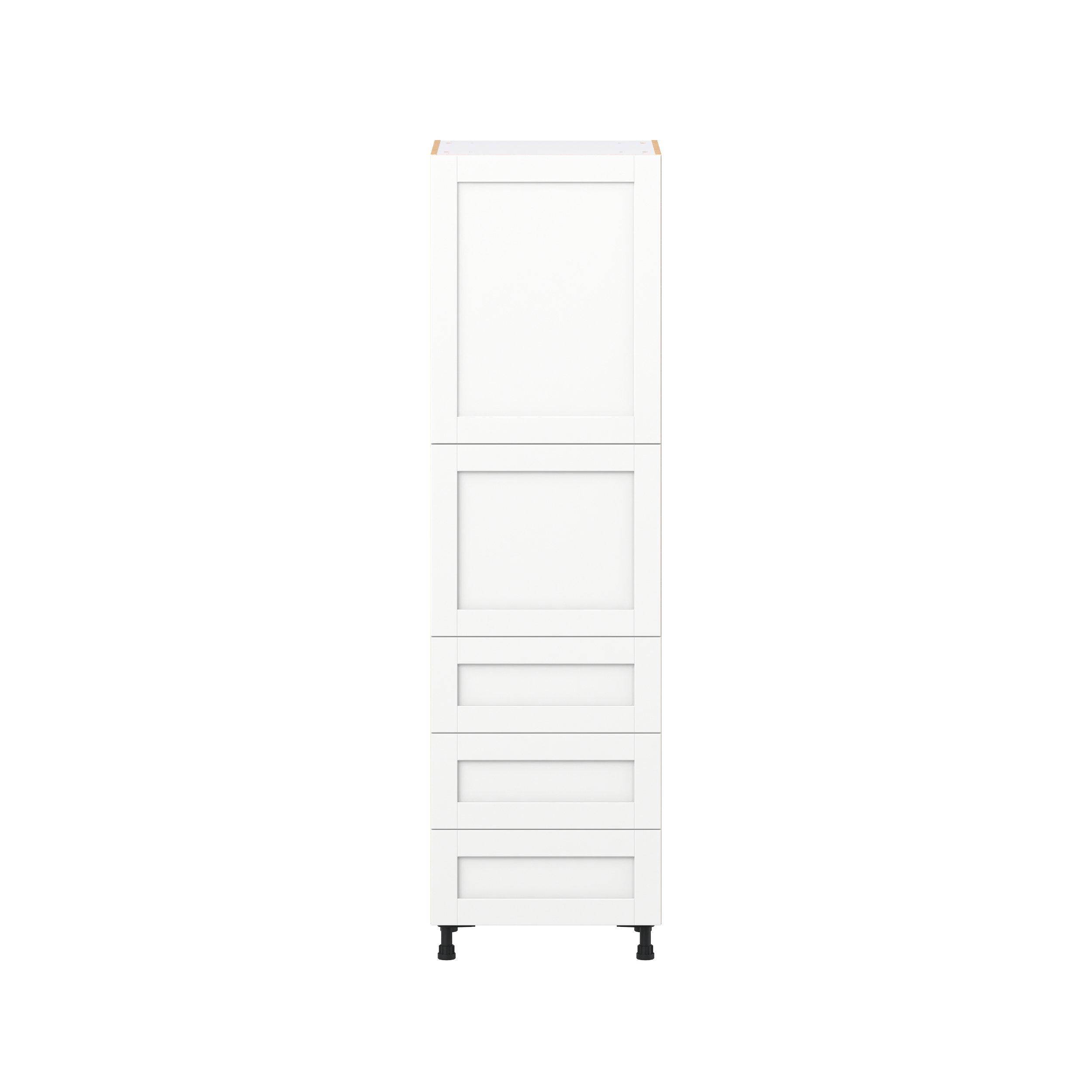 Summerhill 24 in. Bright White Door and Drawer Pantry Cabinet with Inner Pull-Out
