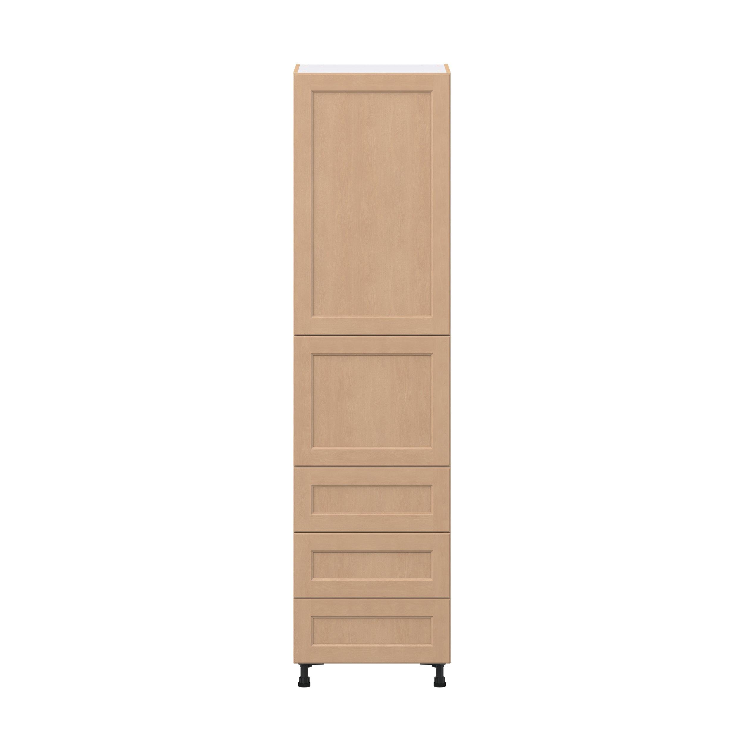 Sugarhill 24 in. Stained Sugar Cookie Door and Drawer Pantry Cabinet with Inner Pull-Out