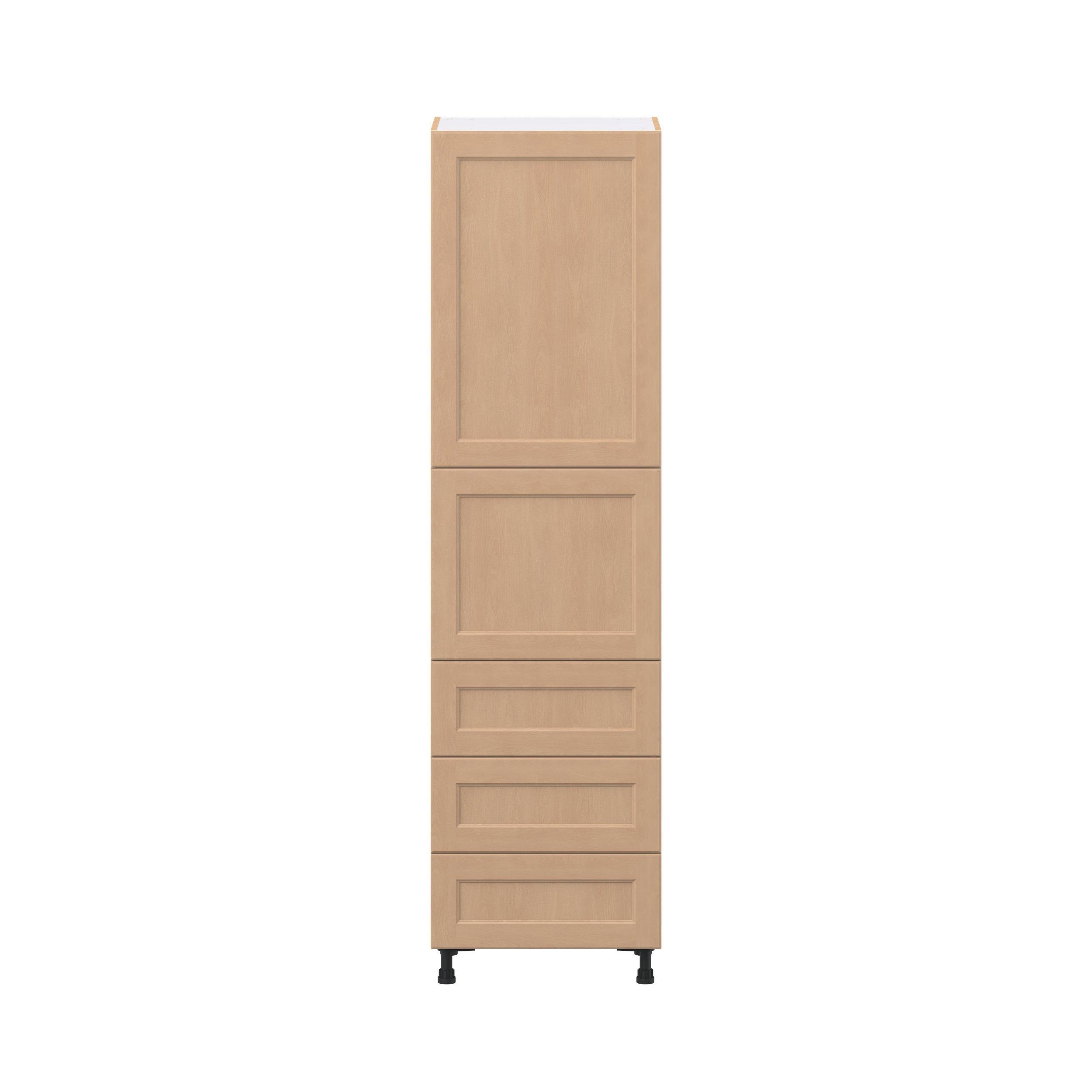 Sugarhill 24 in. Stained Sugar Cookie Door and Drawer Pantry Cabinet with Inner Pull-Out