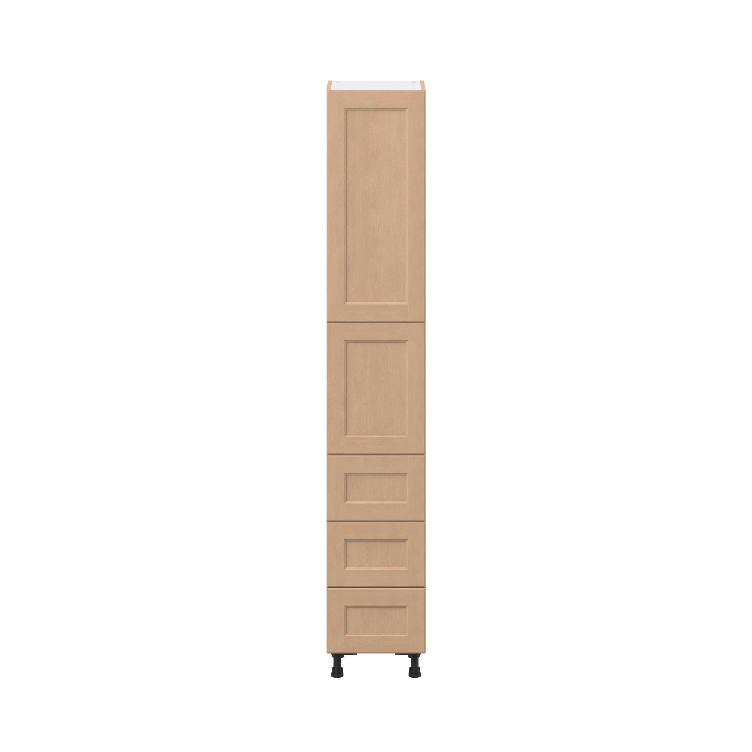Sugarhill 15 in. Stained Sugar Cookie Door and Drawer Pantry Cabinet with Inner Pull-Out