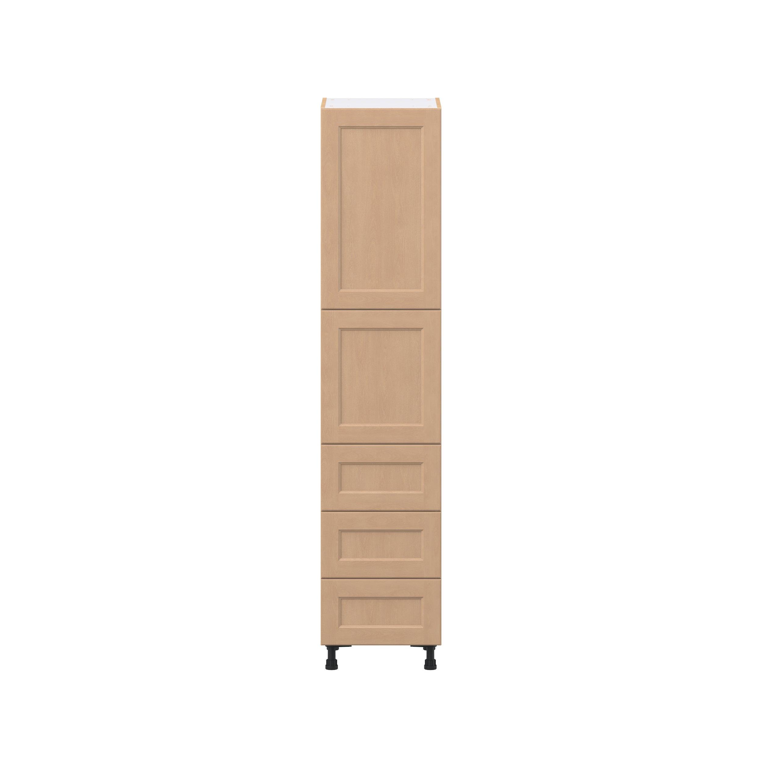 Sugarhill 18 in. Stained Sugar Cookie Door and Drawer Pantry Cabinet with Inner Pull-Out