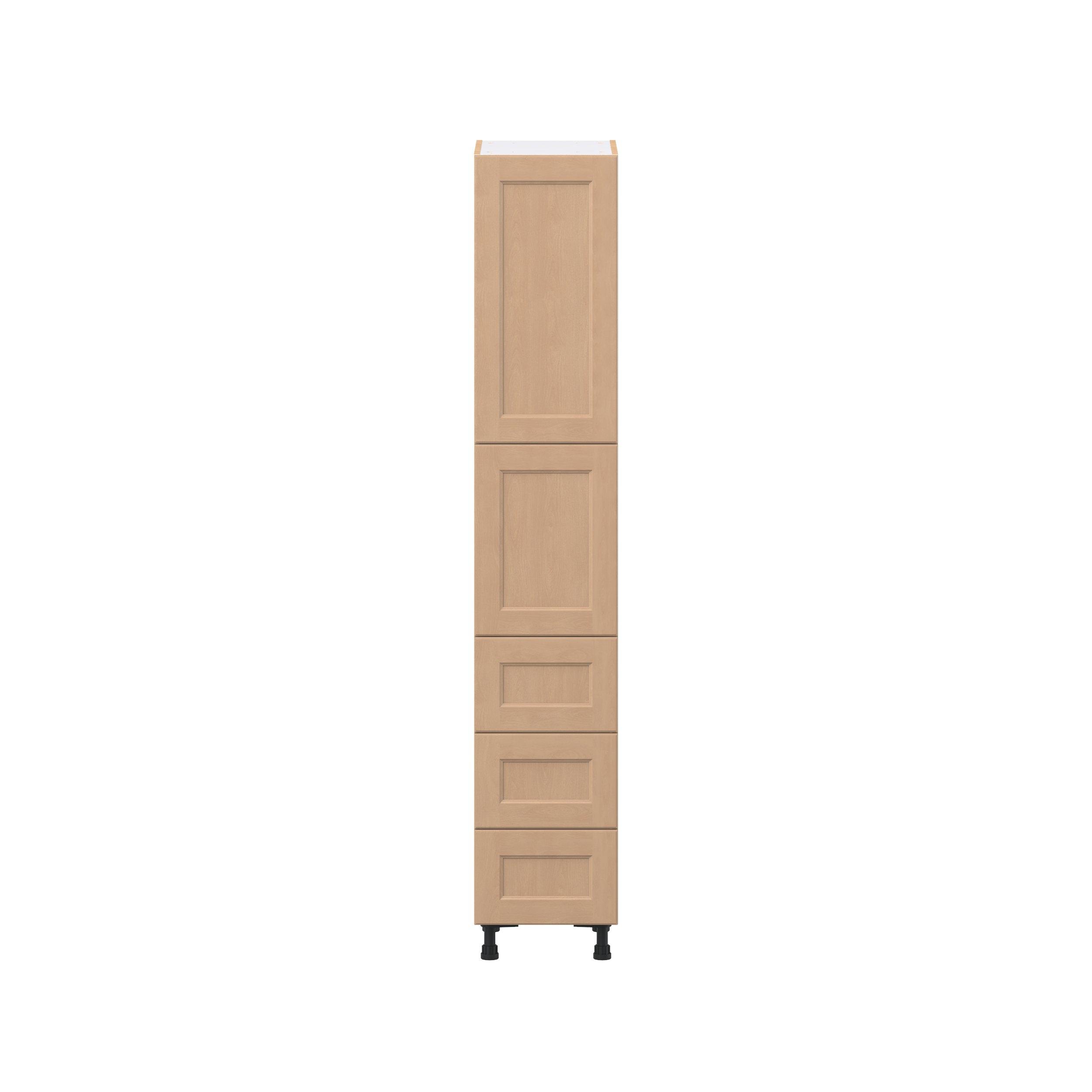 Sugarhill 15 in. Stained Sugar Cookie Door and Drawer Pantry Cabinet with Inner Pull-Out
