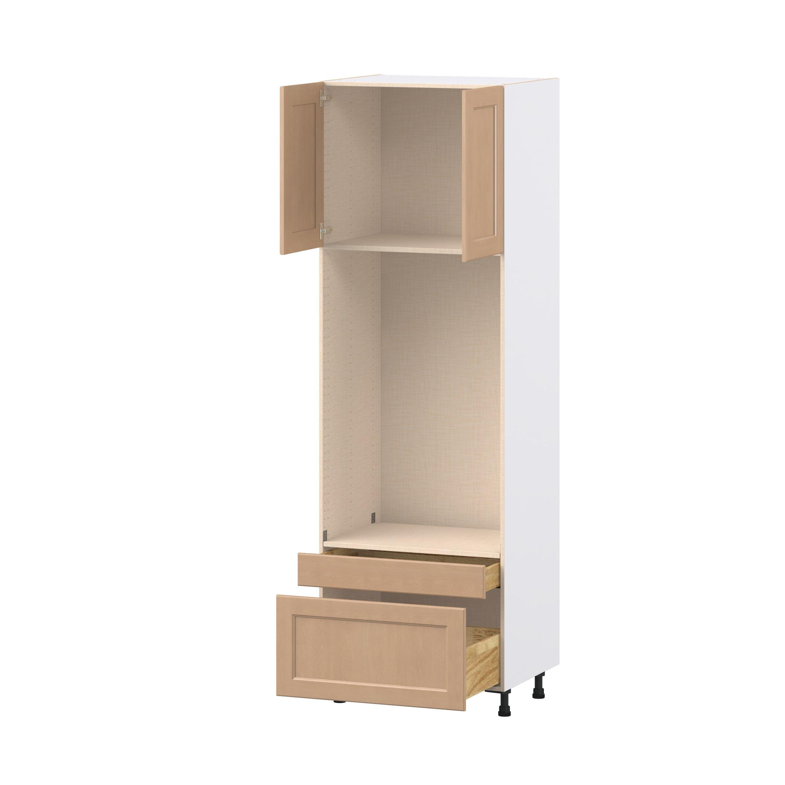 Sugarhill 30 in. Stained Sugar Cookie Door and Drawer Microwave/Oven Pantry Cabinet