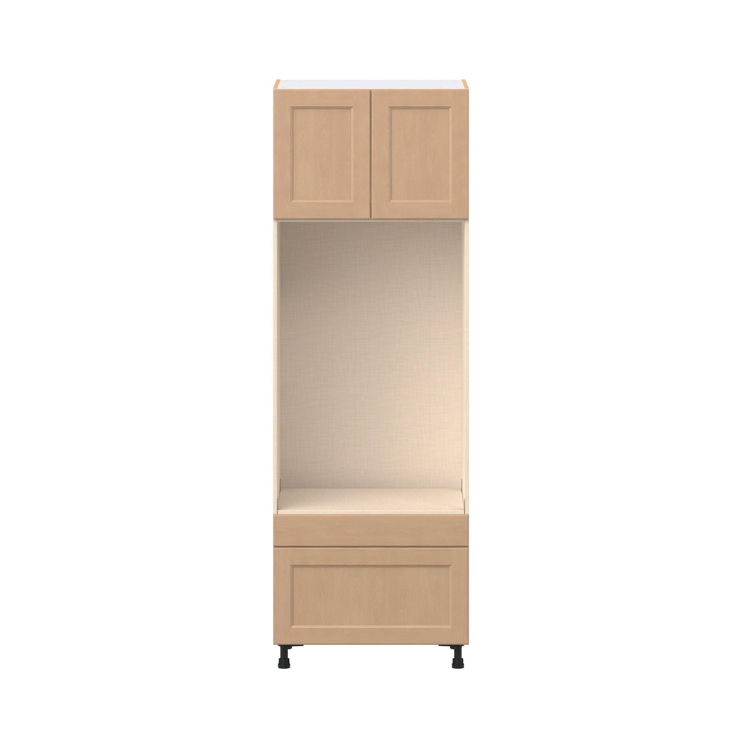 Sugarhill 30 in. Stained Sugar Cookie Door and Drawer Microwave/Oven Pantry Cabinet