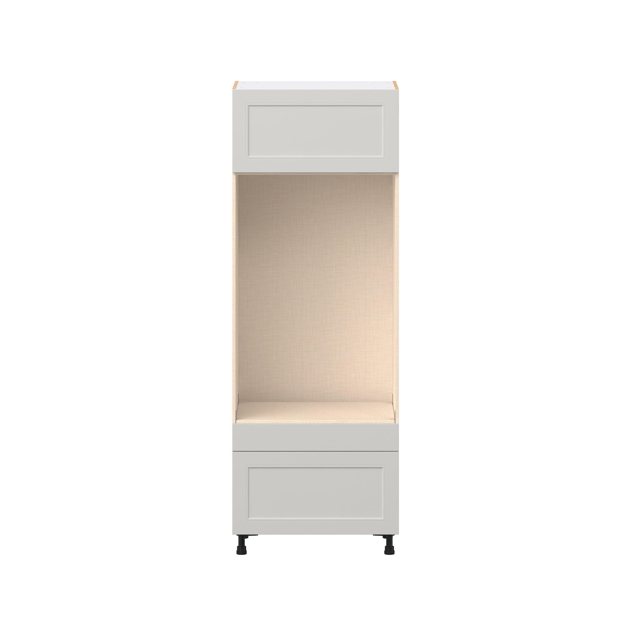 Lenox 30 in. Painted Light Gray Lift Up Door and Drawer Microwave/Oven Pantry Cabinet