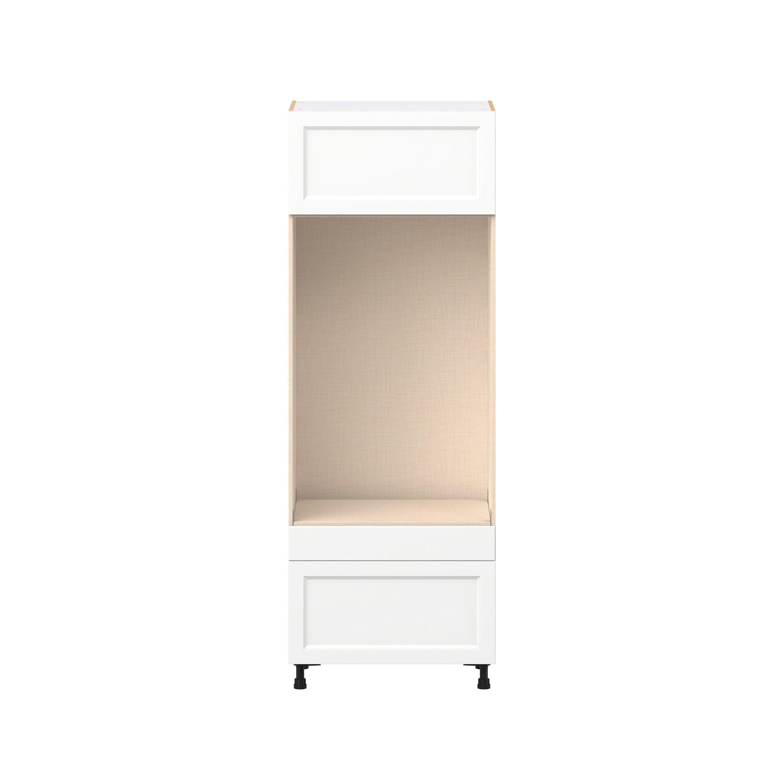 Peachtree 30 in. Painted Bright White Lift Up Door and Drawer Microwave/Oven Pantry Cabinet