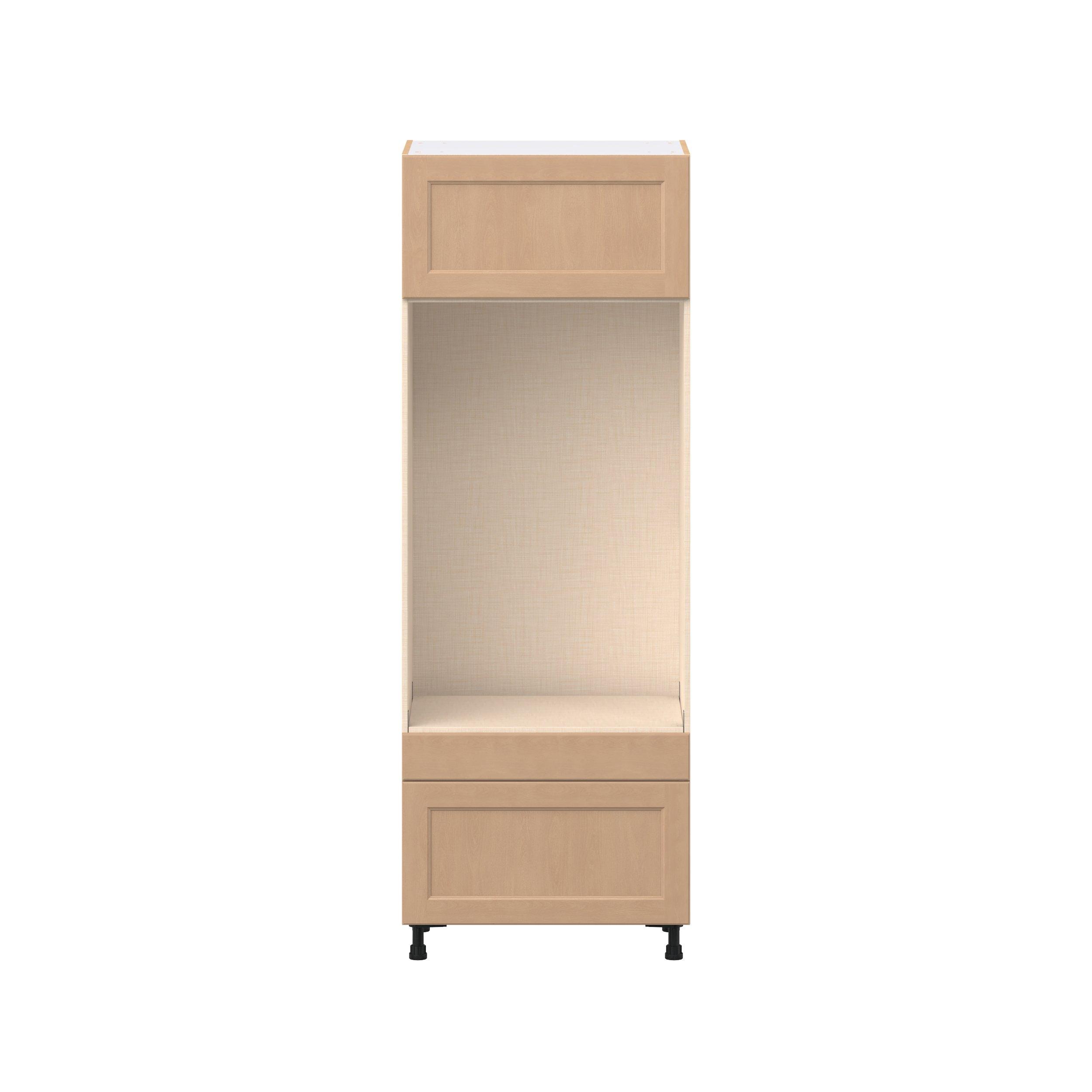 Sugarhill 30 in. Stained Sugar Cookie Lift Up Door and Drawer Microwave/Oven Pantry Cabinet