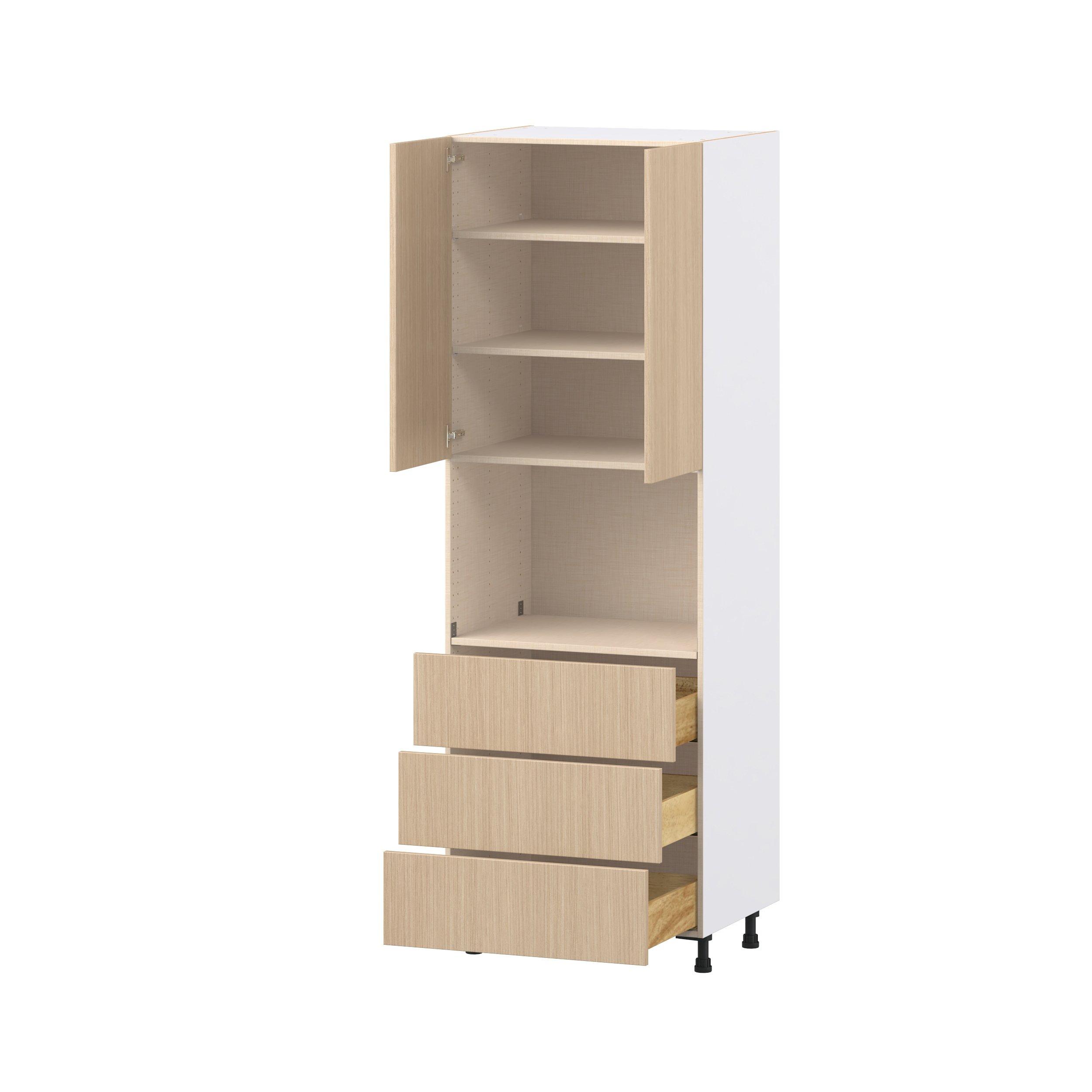 Glenwood 30 in. Mojavi Oak Door and Drawer Microwave Pantry Cabinet