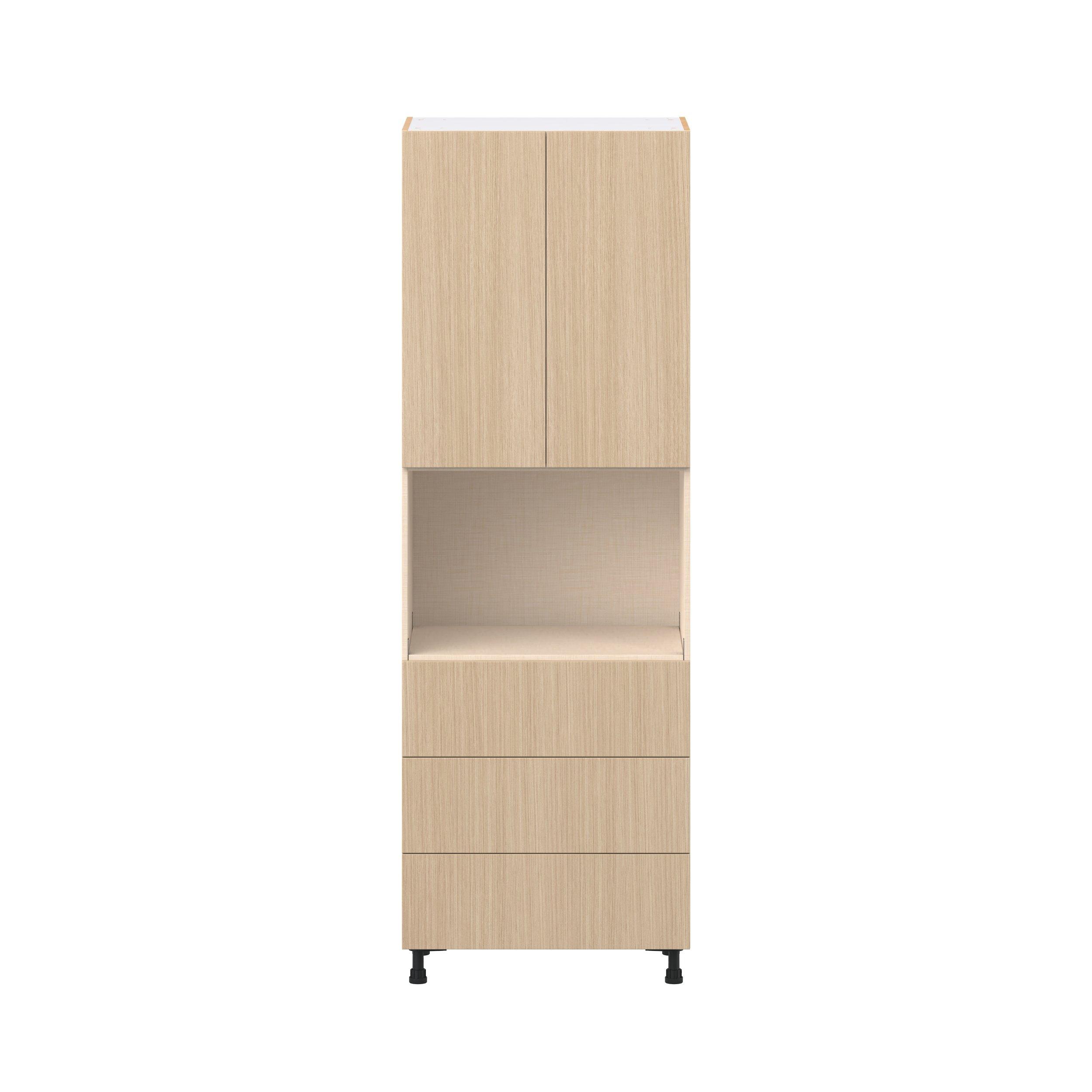 Glenwood 30 in. Mojavi Oak Door and Drawer Microwave Pantry Cabinet