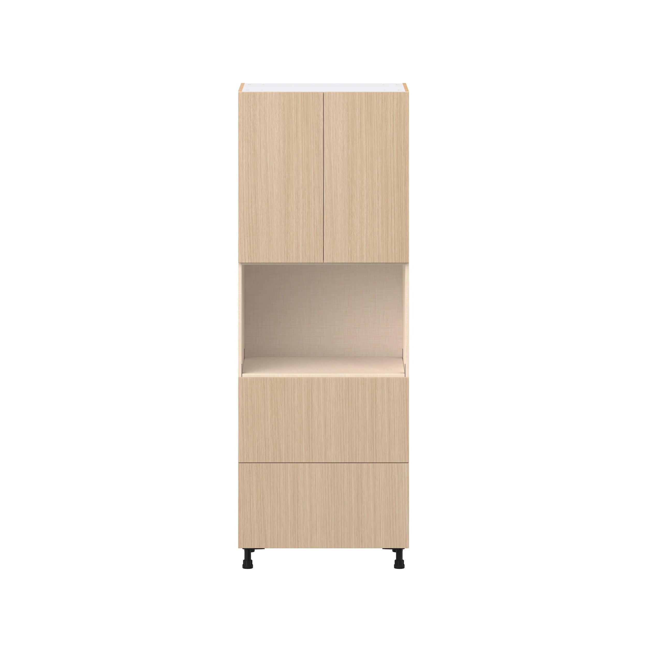 Glenwood 30 in. Mojavi Oak Door and Drawer Microwave Pantry Cabinet