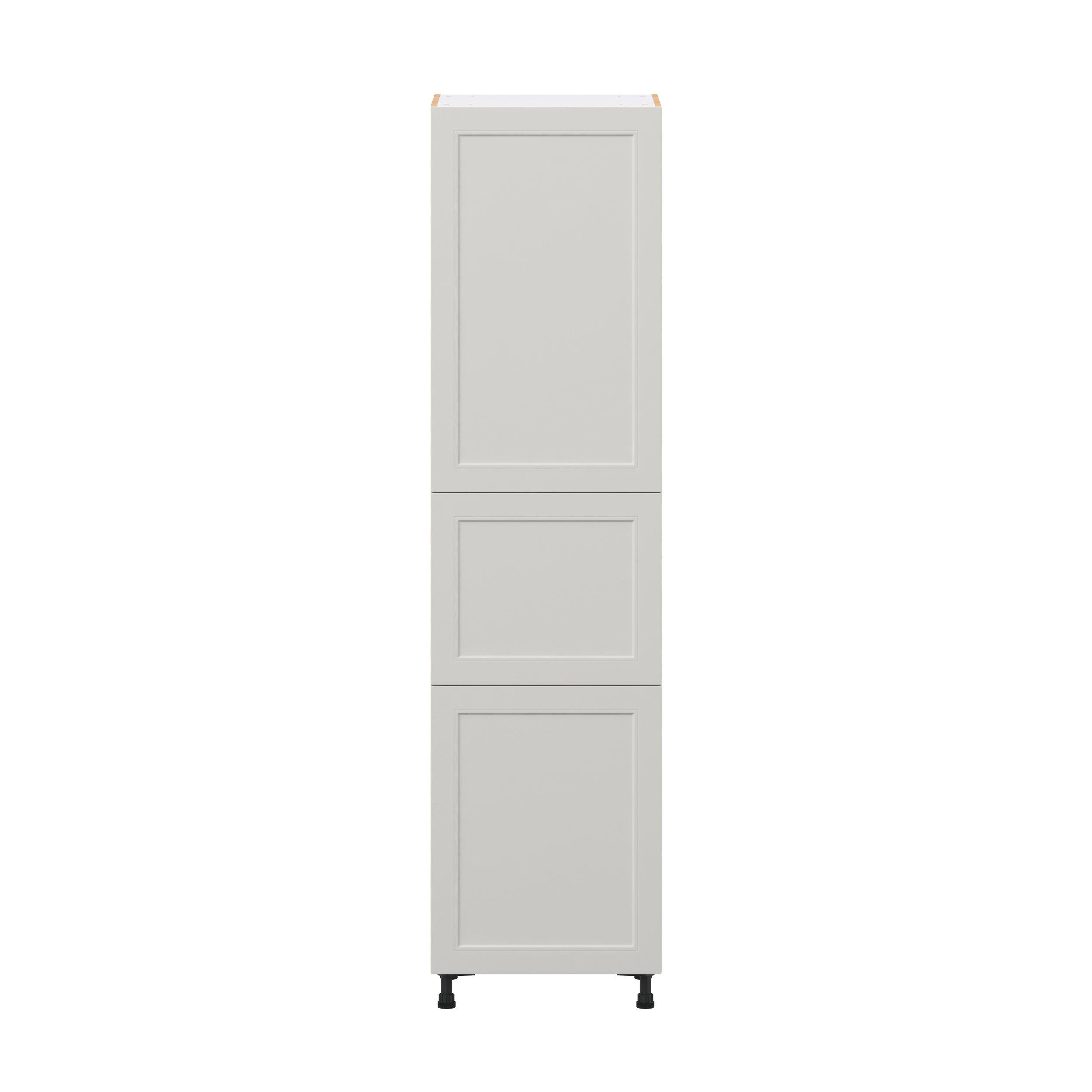 Lenox 24 in. Painted Light Gray Pantry Cabinet with Inner Pull-Out Drawer