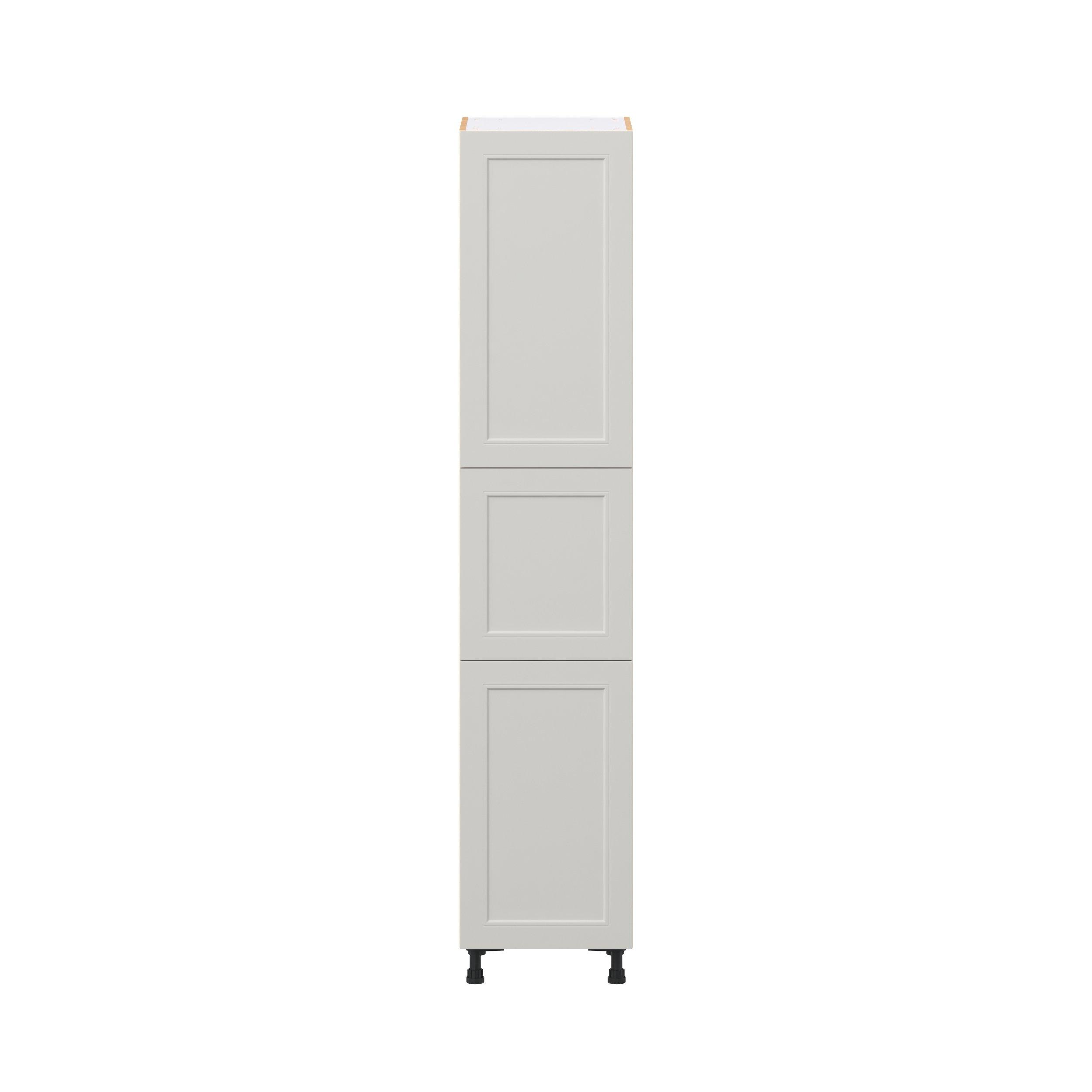 Lenox 18 in. Painted Light Gray Pantry Cabinet with Inner Pull-Out Drawer