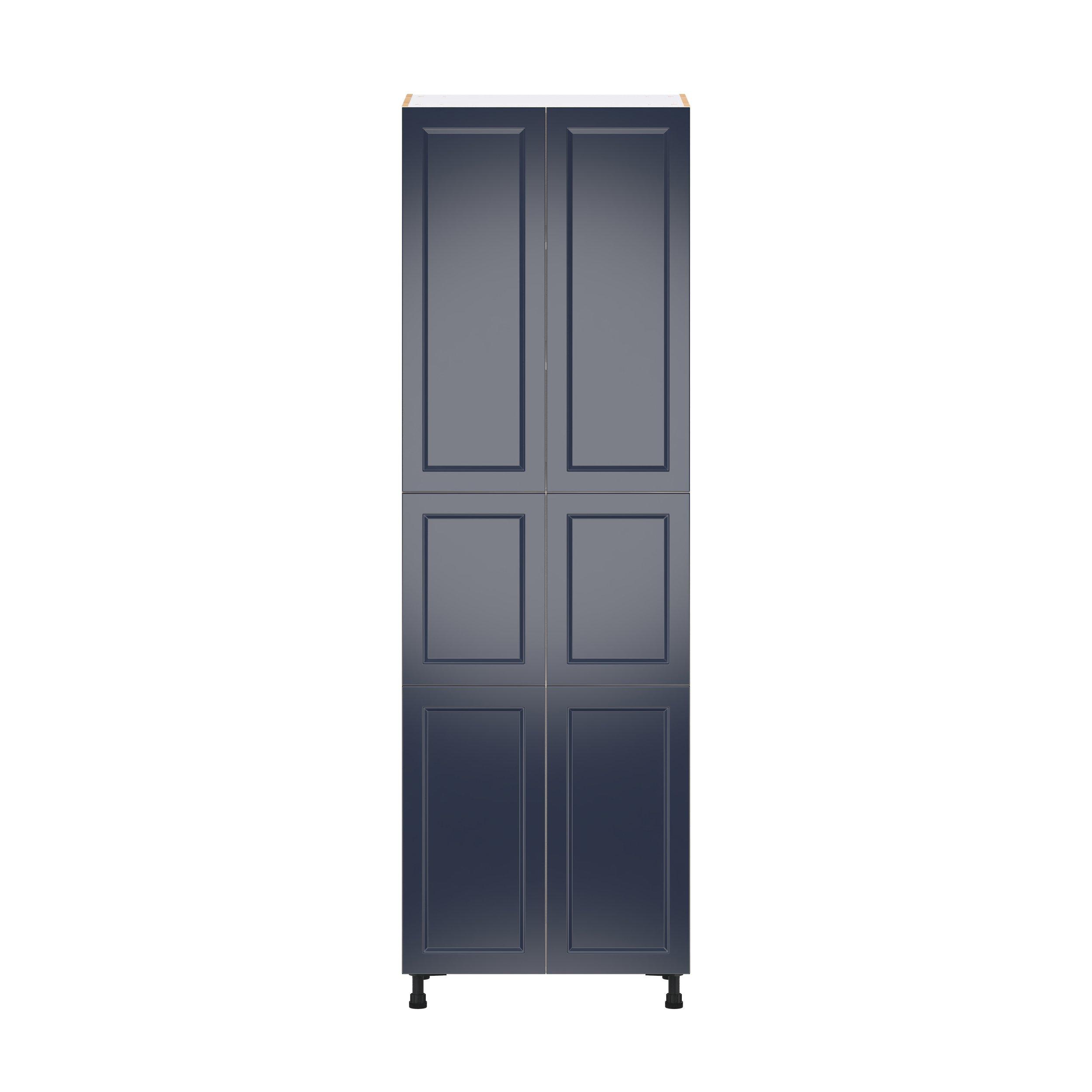 Peachtree 30 in. Painted Midnight Blue Pantry Cabinet with Inner Pull-Out Drawer
