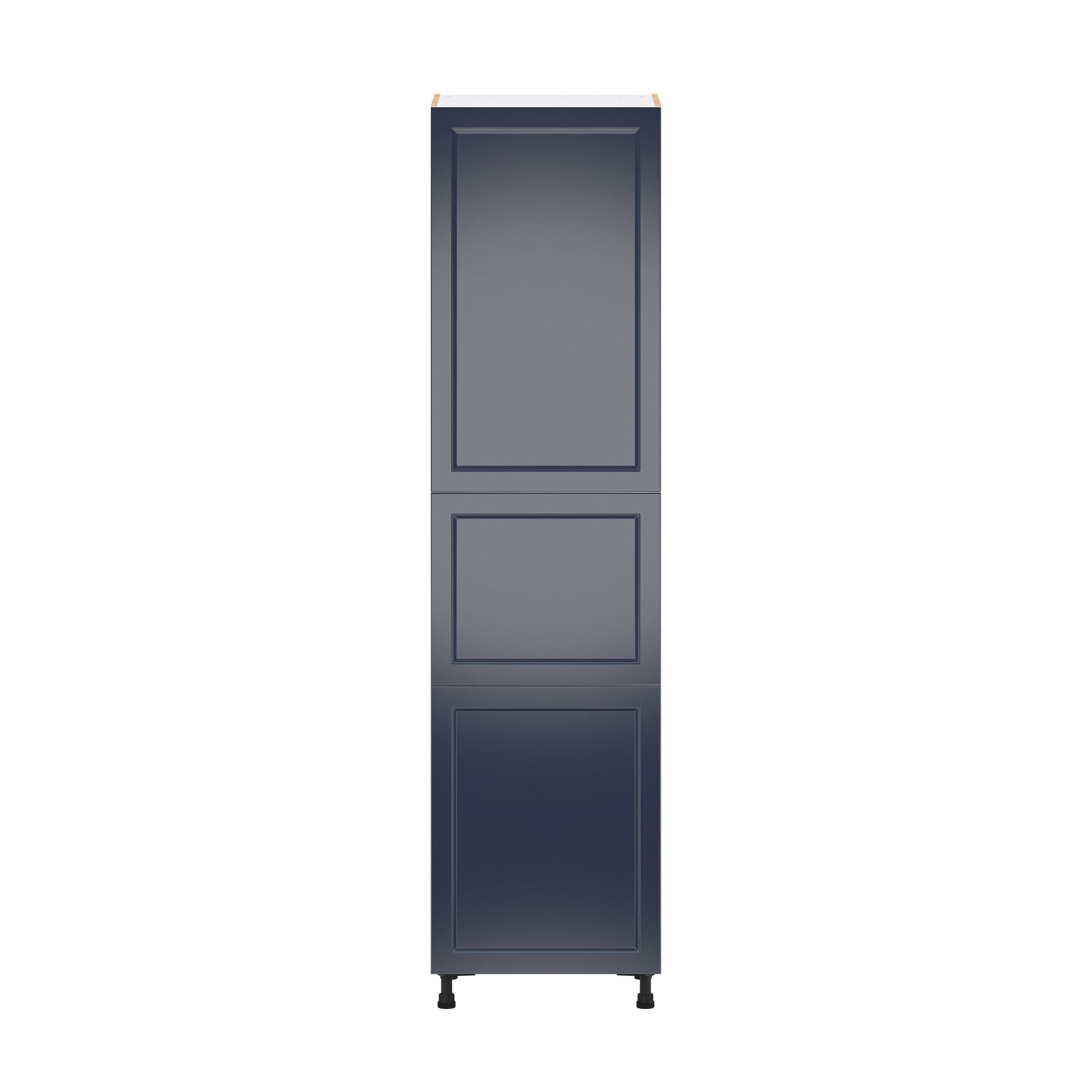 Peachtree 24 in. Painted Midnight Blue Pantry Cabinet with Inner Pull-Out Drawer