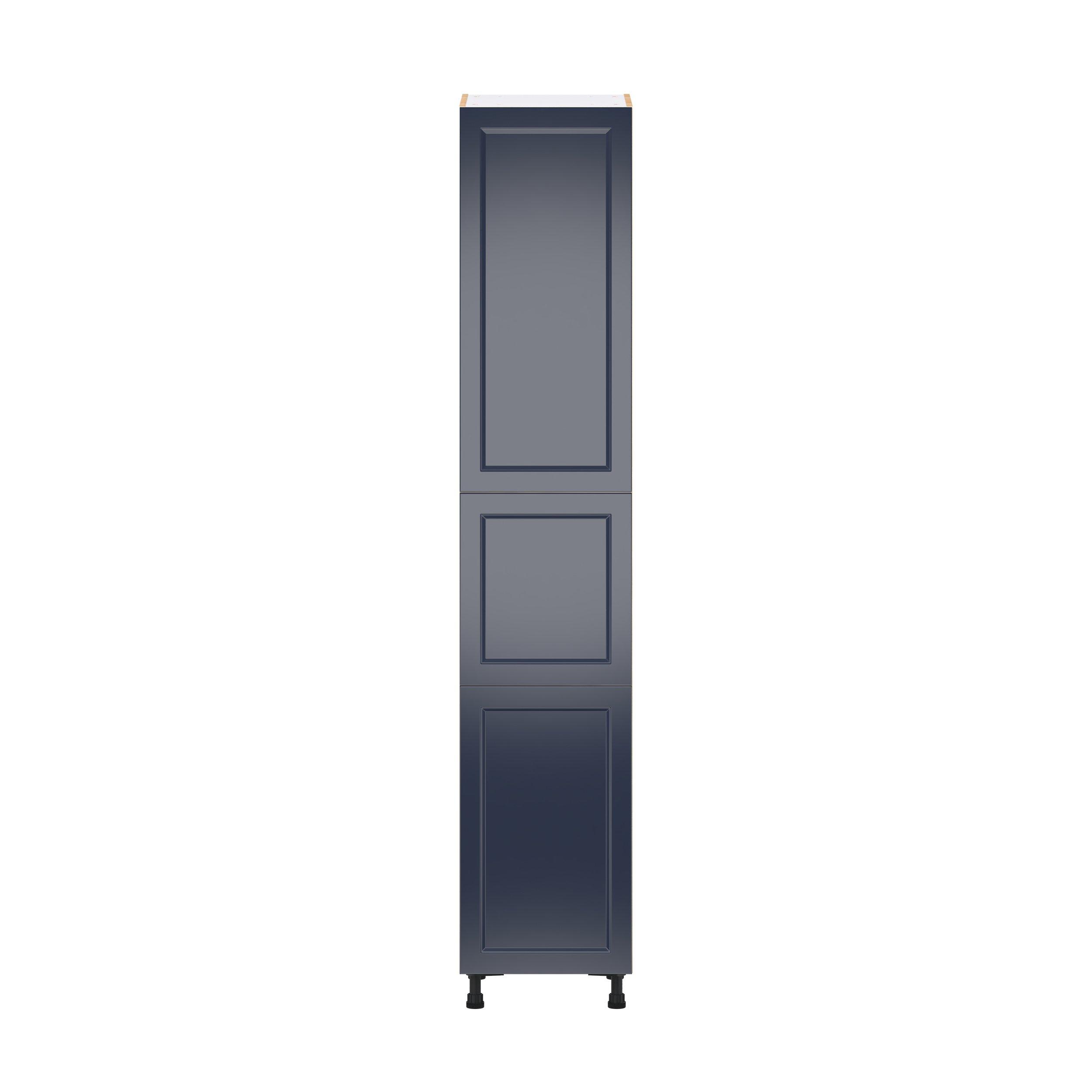 Peachtree 18 in. Painted Midnight Blue Pantry Cabinet with Inner Pull-Out Drawer