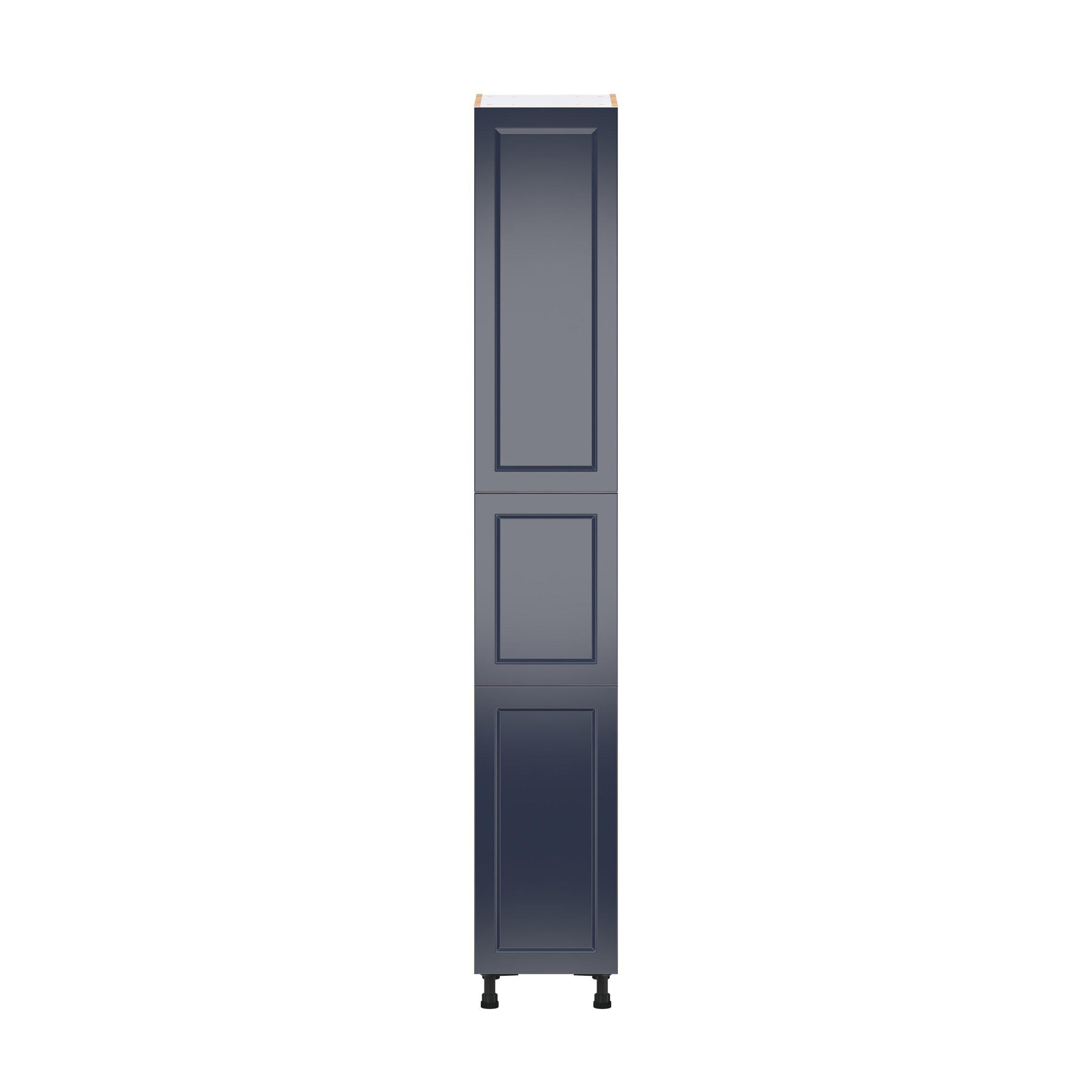 Peachtree 15 in. Painted Midnight Blue Pantry Cabinet with Inner Pull-Out Drawer