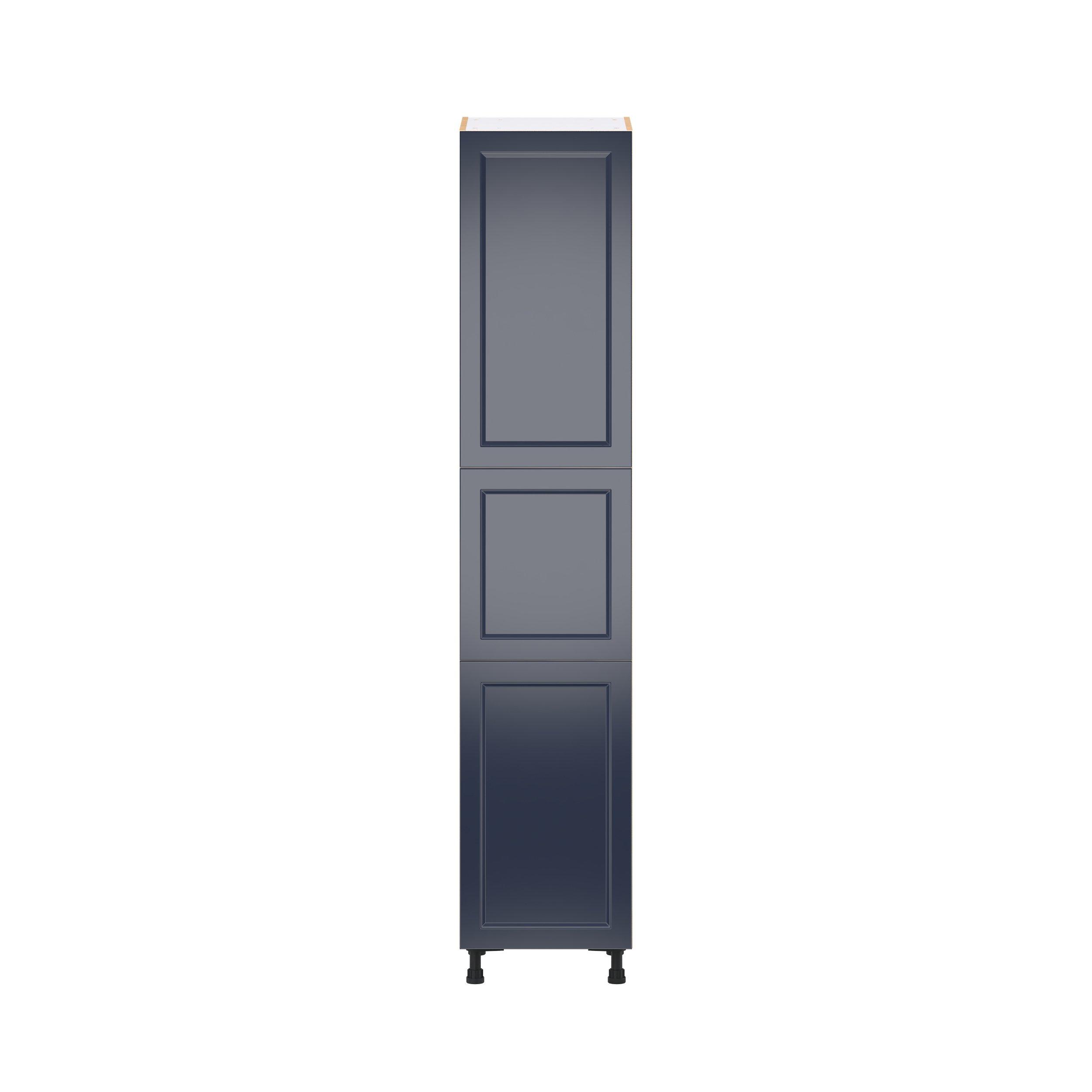Peachtree 18 in. Painted Midnight Blue Pantry Cabinet with Inner Pull-Out Drawer