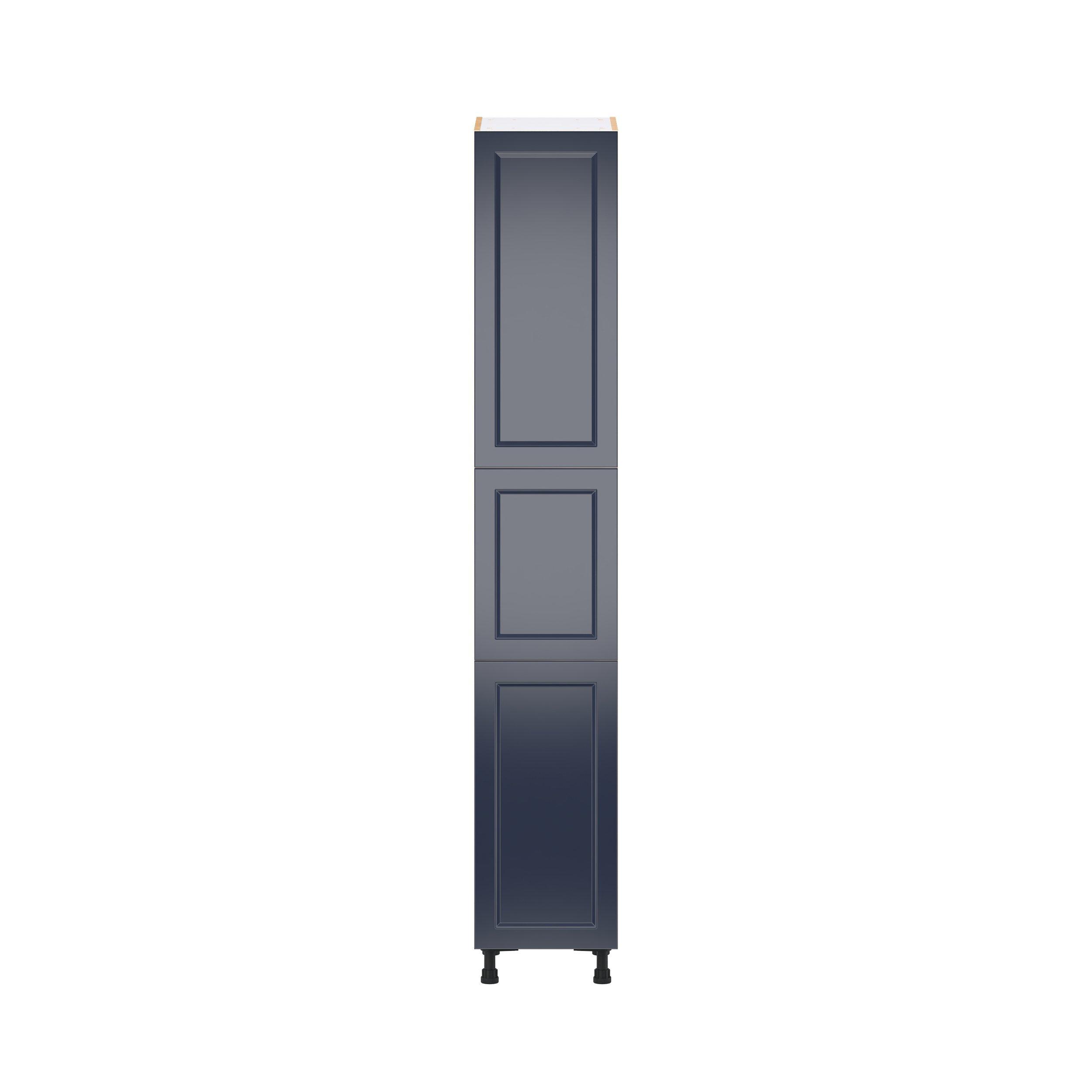 Peachtree 15 in. Painted Midnight Blue Pantry Cabinet with Inner Pull-Out Drawer