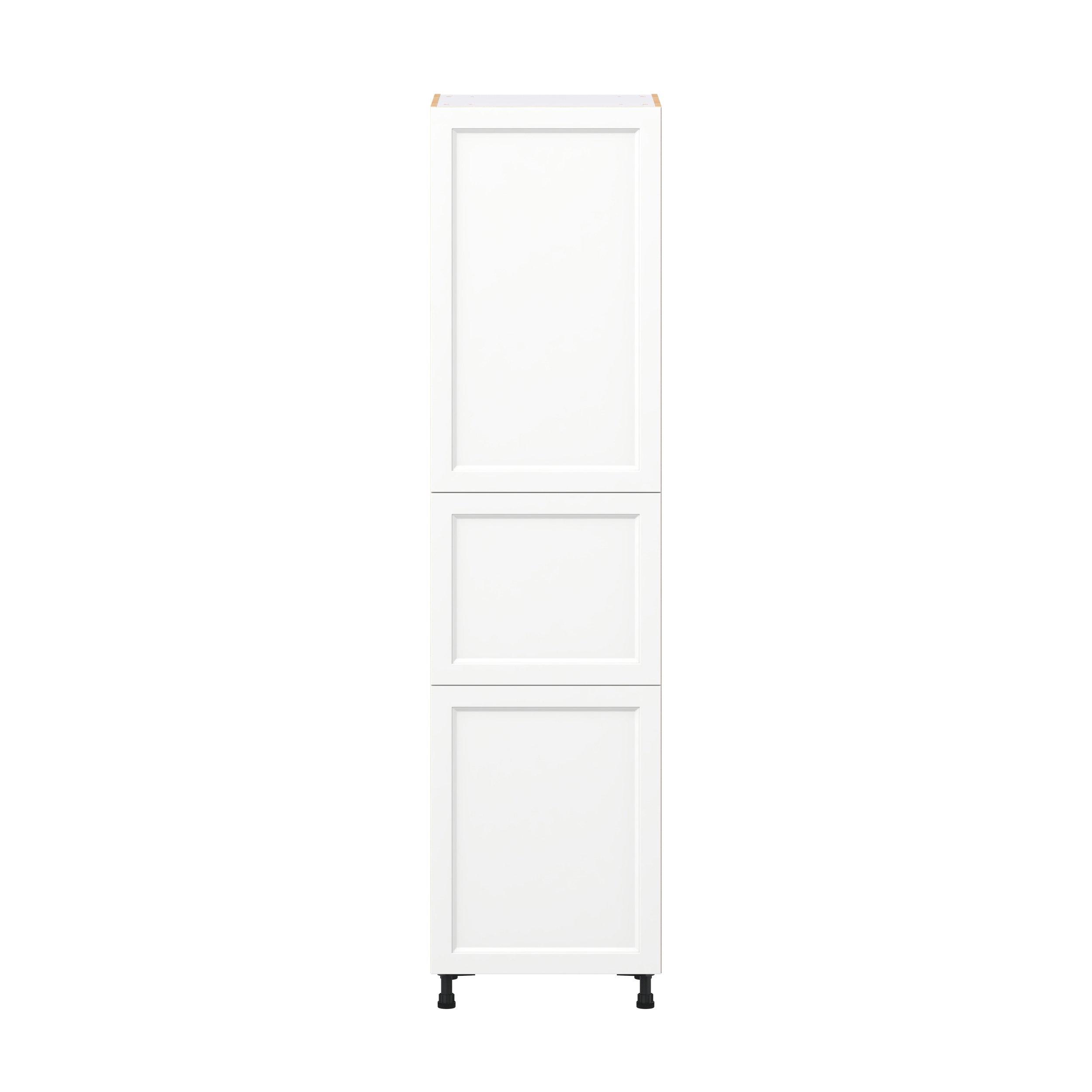 Peachtree 24 in. Painted Bright White Pantry Cabinet with Inner Pull-Out Drawer