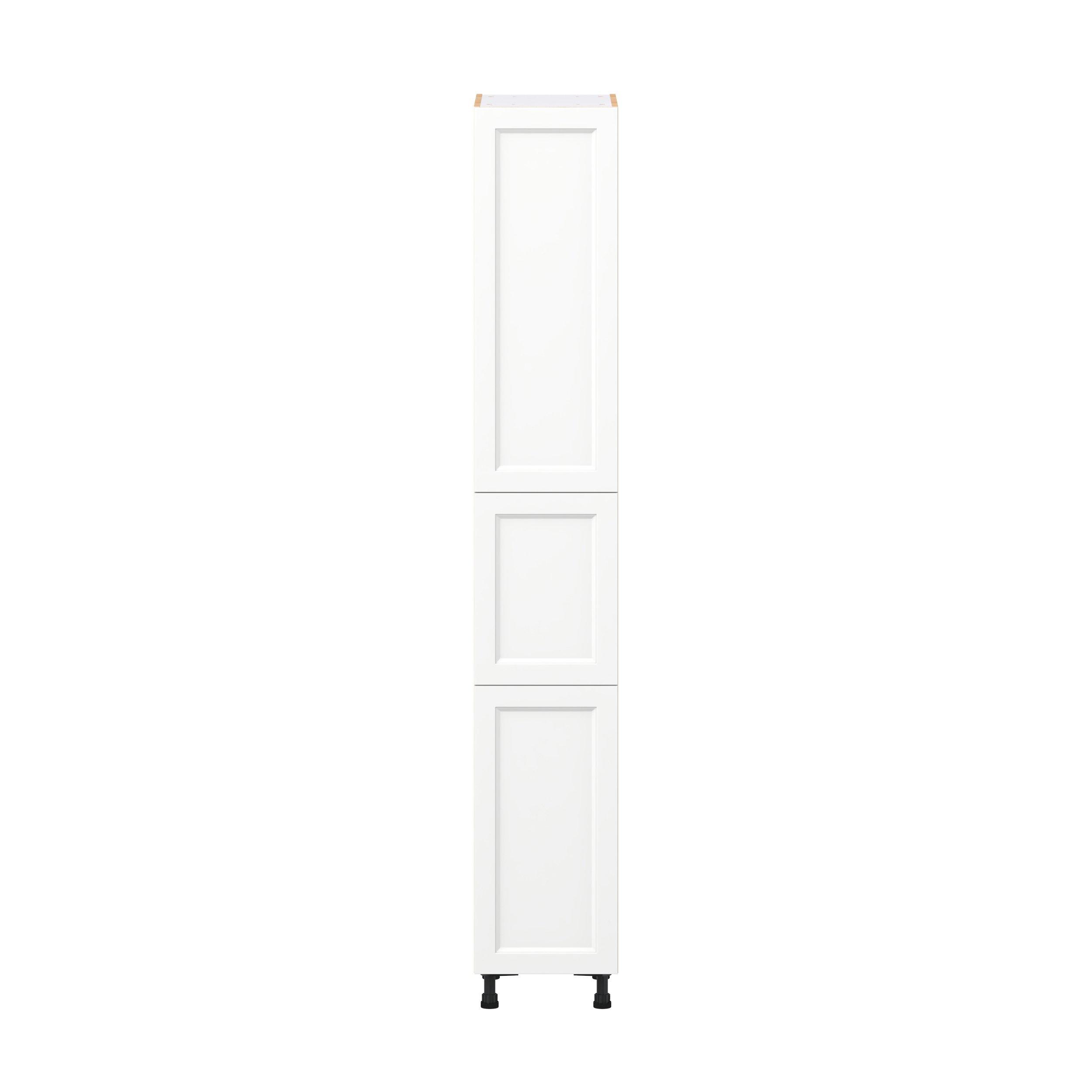 Peachtree 15 in. Painted Bright White Pantry Cabinet with Inner Pull-Out Drawer