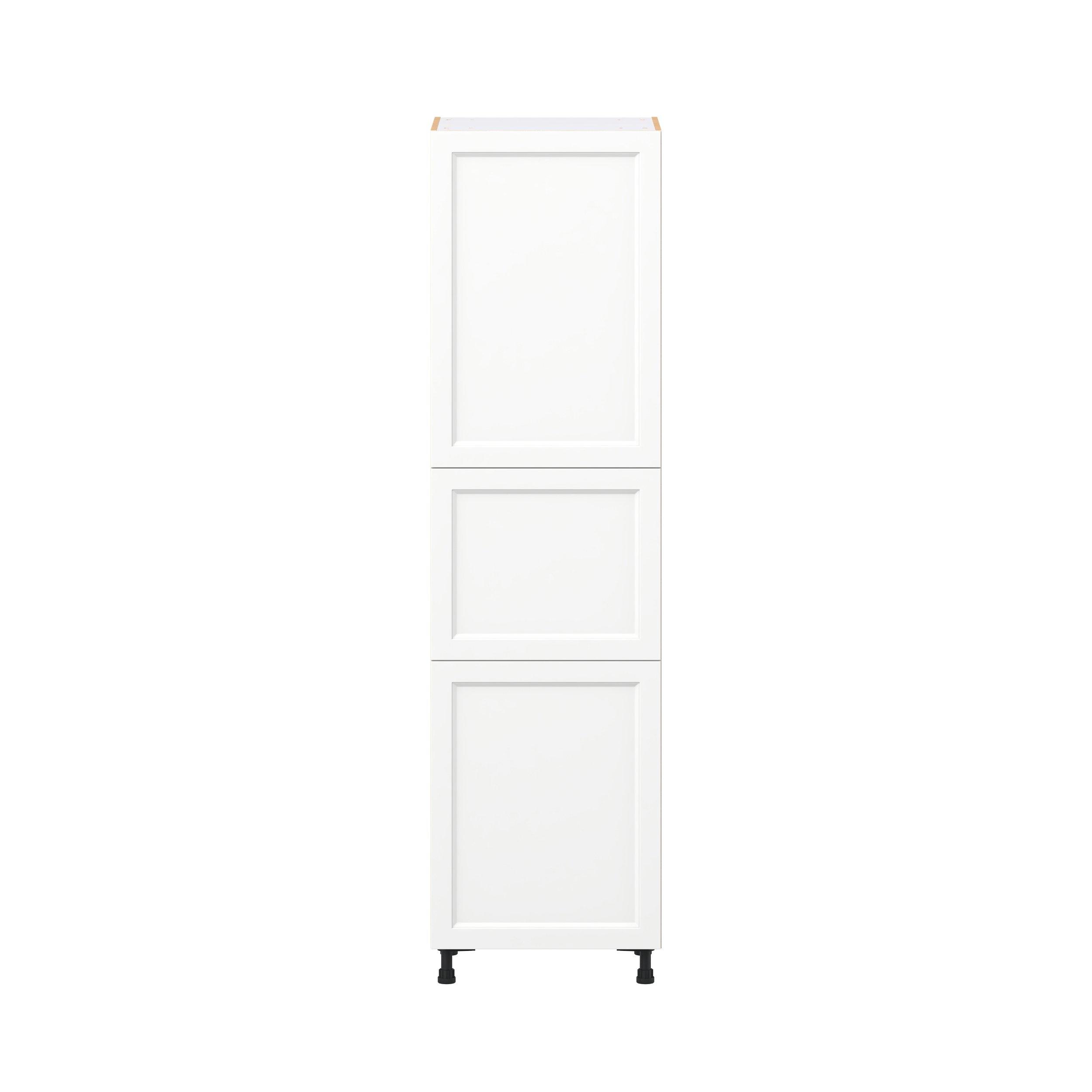 Peachtree 24 in. Painted Bright White Pantry Cabinet with Inner Pull-Out Drawer
