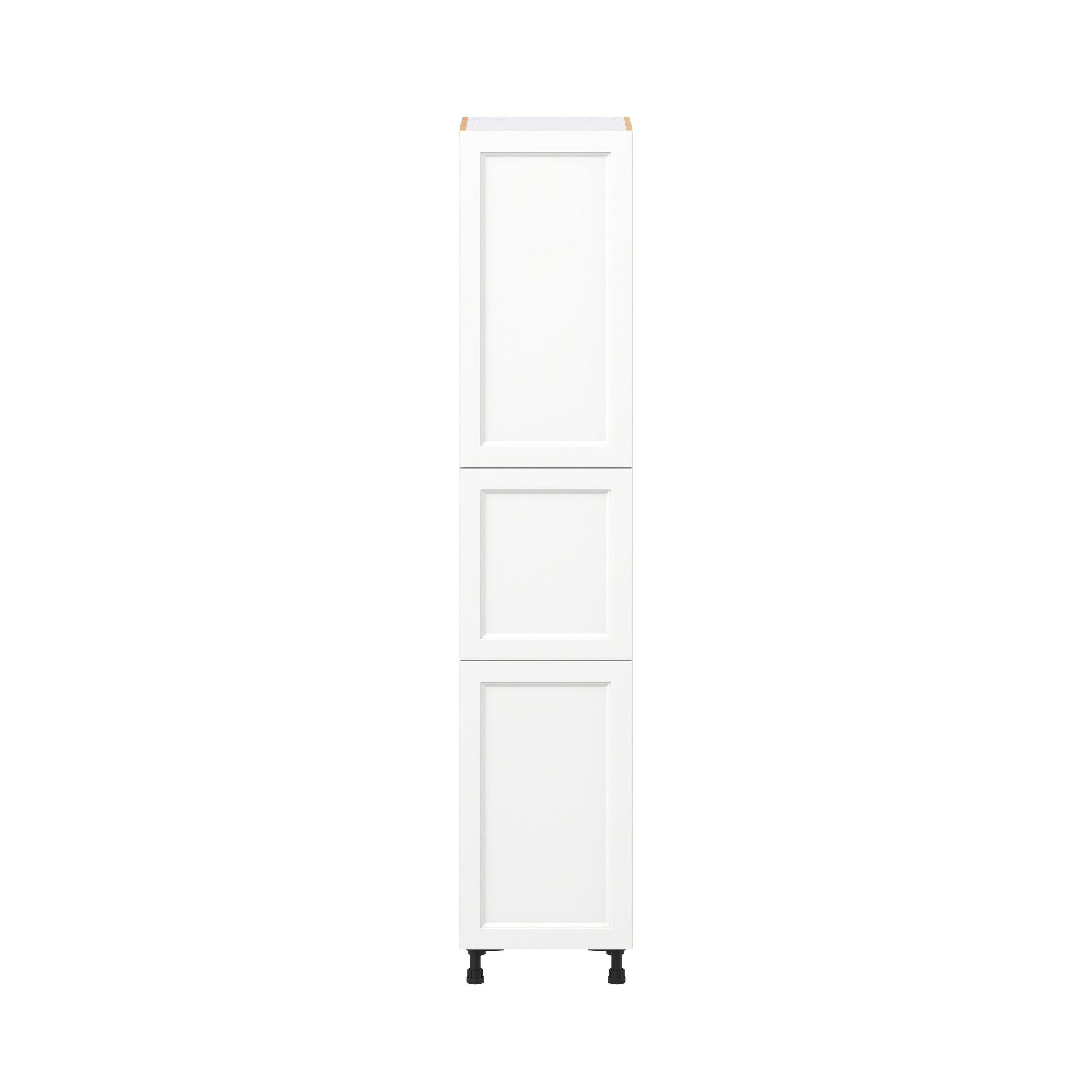 Peachtree 18 in. Painted Bright White Pantry Cabinet with Inner Pull-Out Drawer