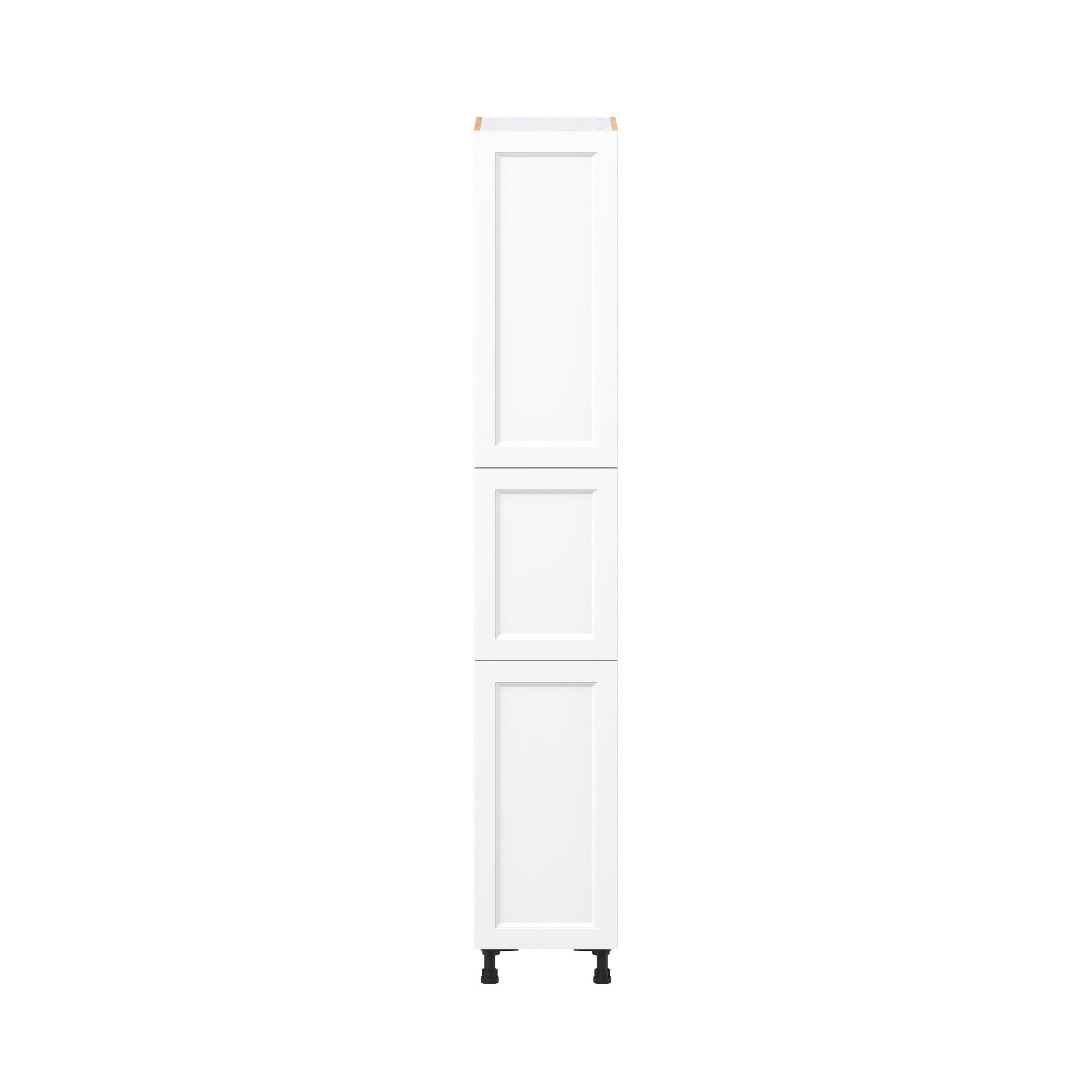 Peachtree 15 in. Painted Bright White Pantry Cabinet with Inner Pull-Out Drawer