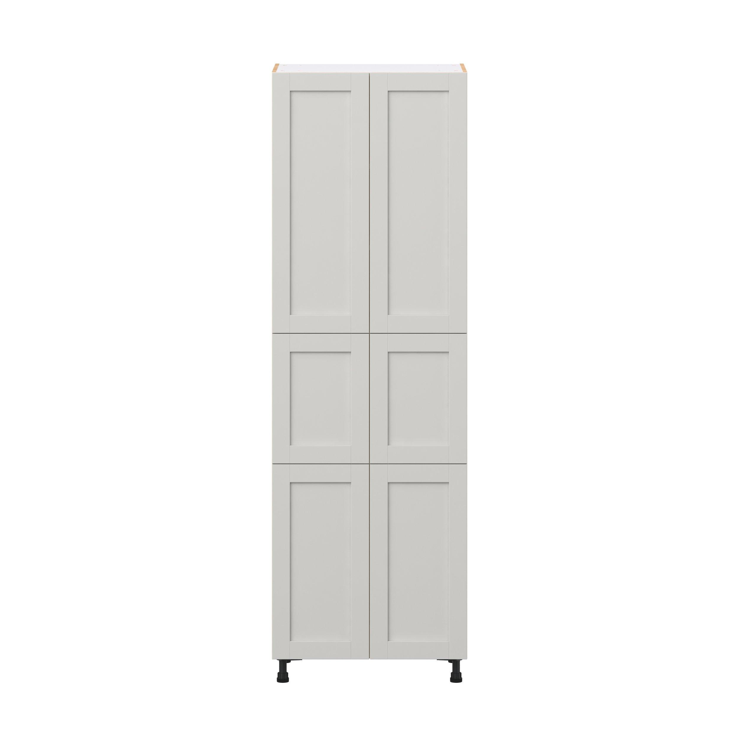 Summerhill 30 in. Light Gray Pantry Cabinet with Inner Pull-Out Drawer