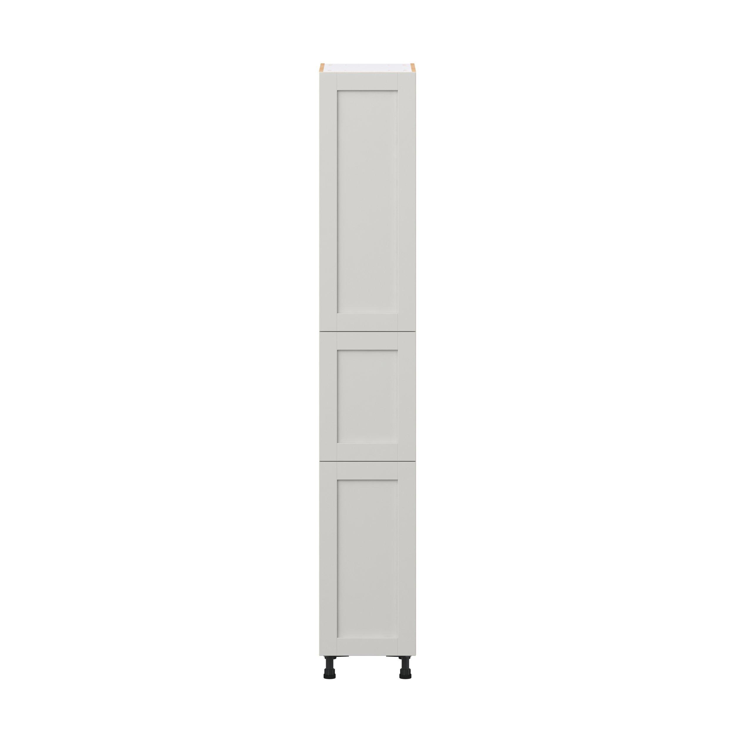 Summerhill 15 in. Light Gray Pantry Cabinet with Inner Pull-Out Drawer